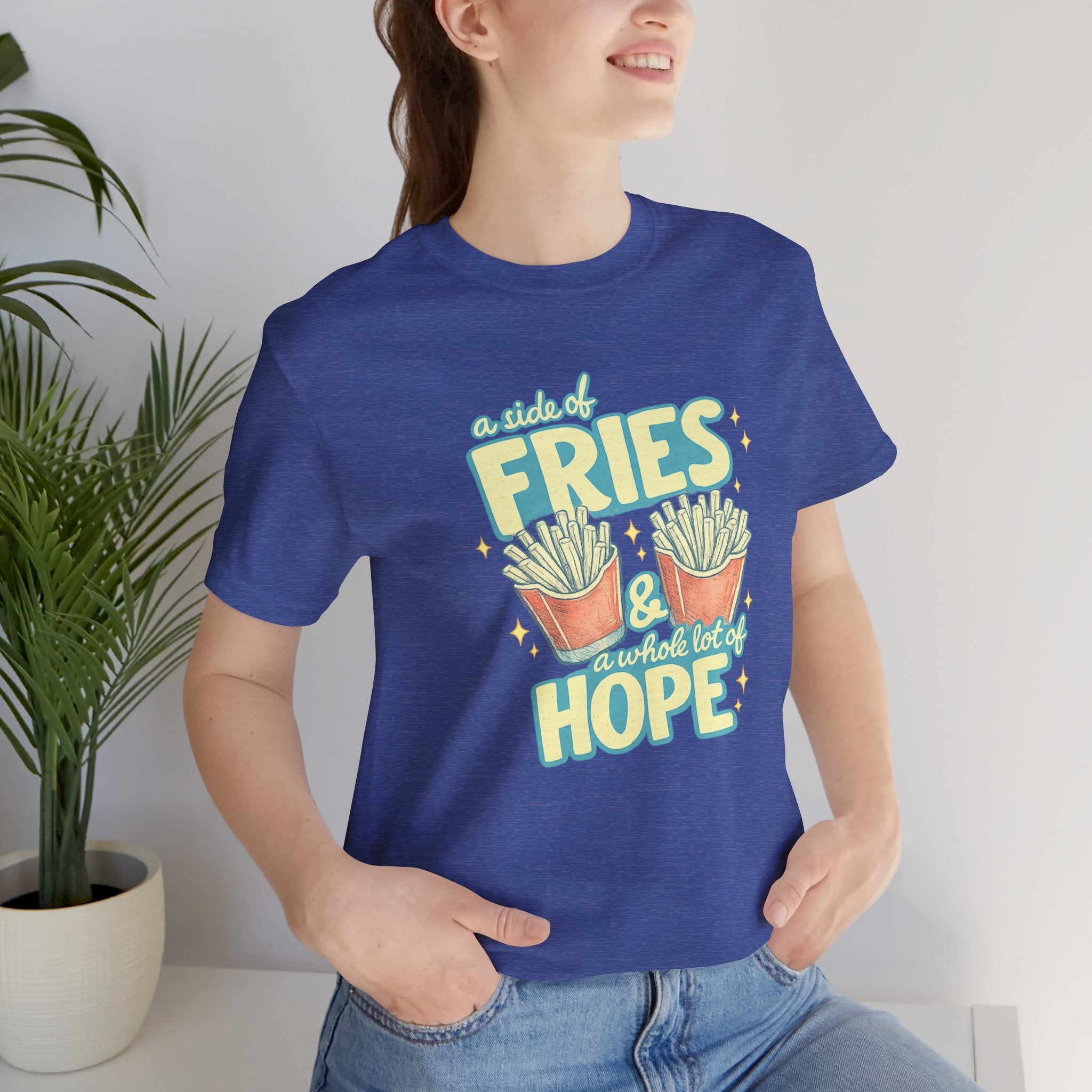 Fries & Hope T-Shirt – Cute Retro Cartoon French Fry Graphic Tee