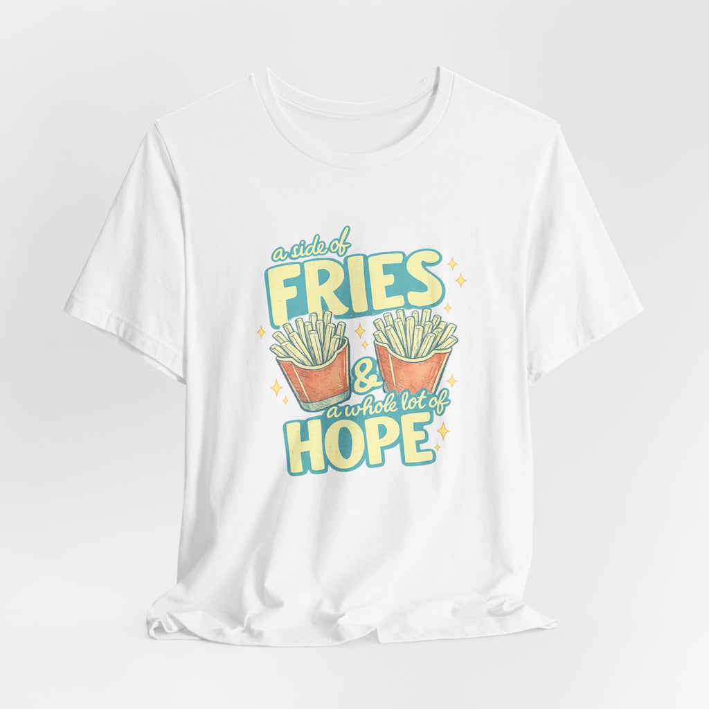 Fries & Hope T-Shirt – Cute Retro Cartoon French Fry Graphic Tee