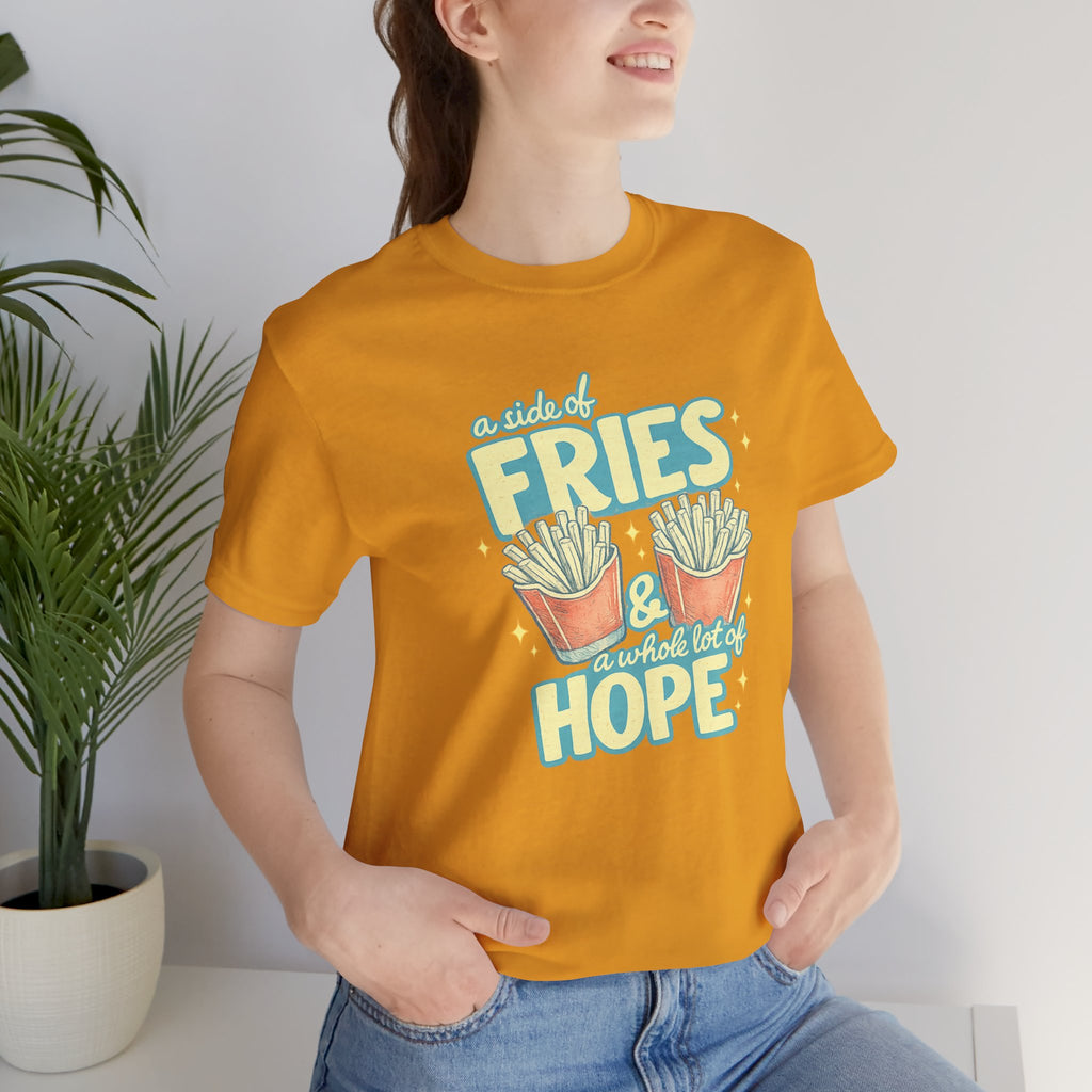Fries & Hope T-Shirt – Cute Retro Cartoon French Fry Graphic Tee