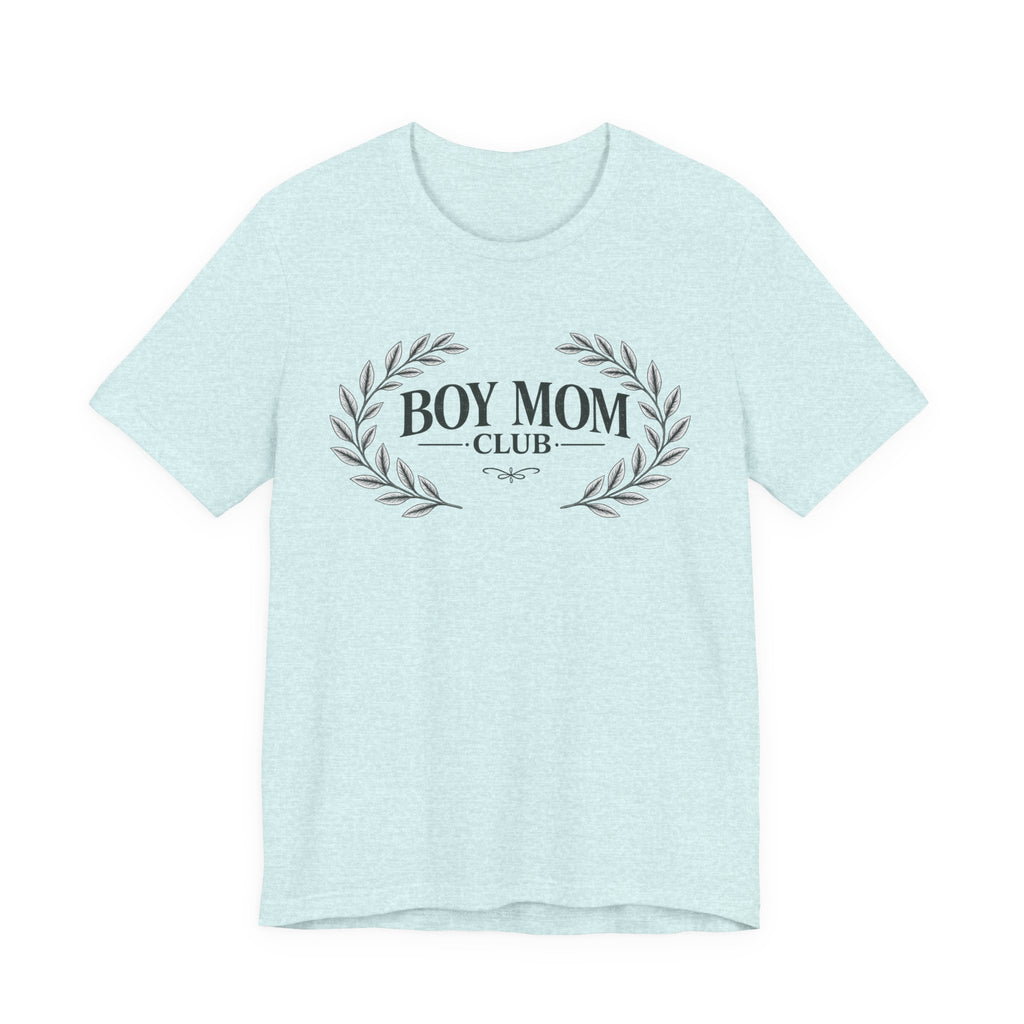 Boy Mom Club T-Shirt – Laurel Wreath Tee for Mothers of Boys