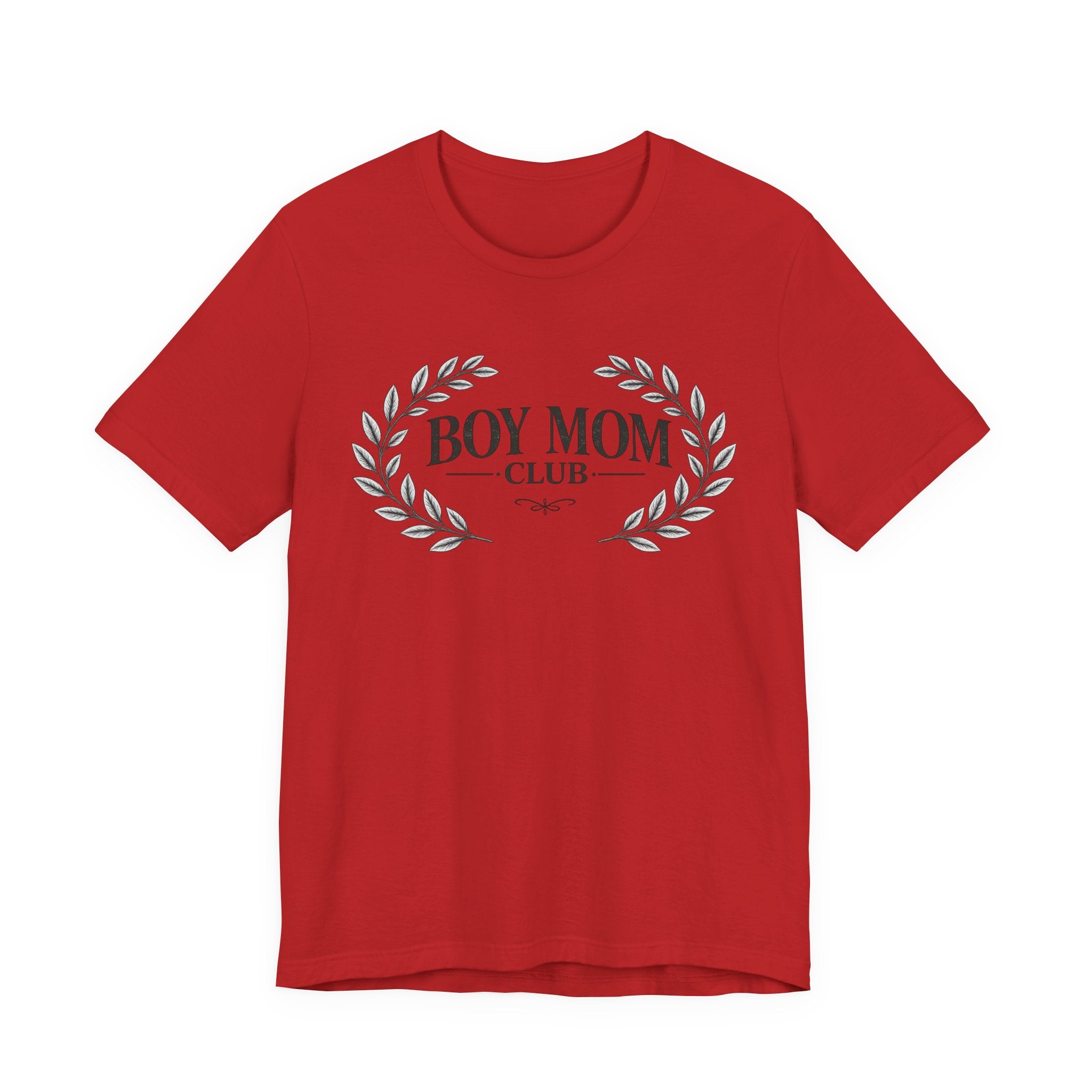 Boy Mom Club T-Shirt – Laurel Wreath Tee for Mothers of Boys