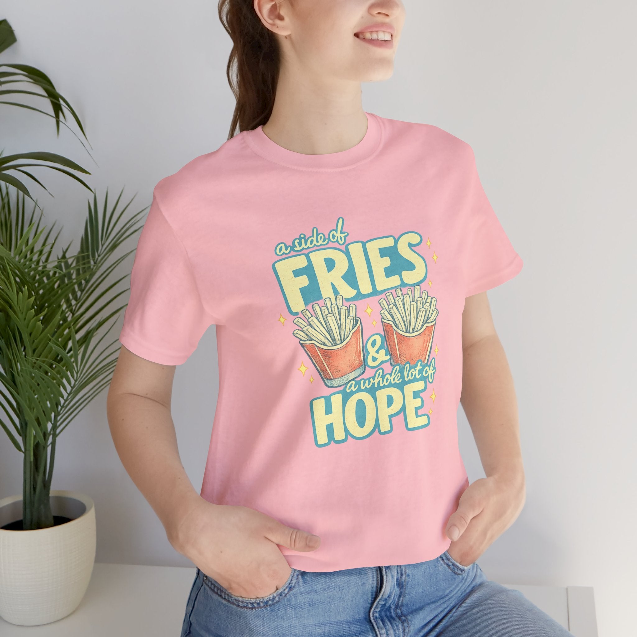 Fries & Hope T-Shirt – Cute Retro Cartoon French Fry Graphic Tee