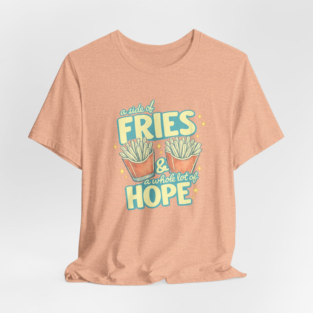 Fries & Hope T-Shirt – Cute Retro Cartoon French Fry Graphic Tee