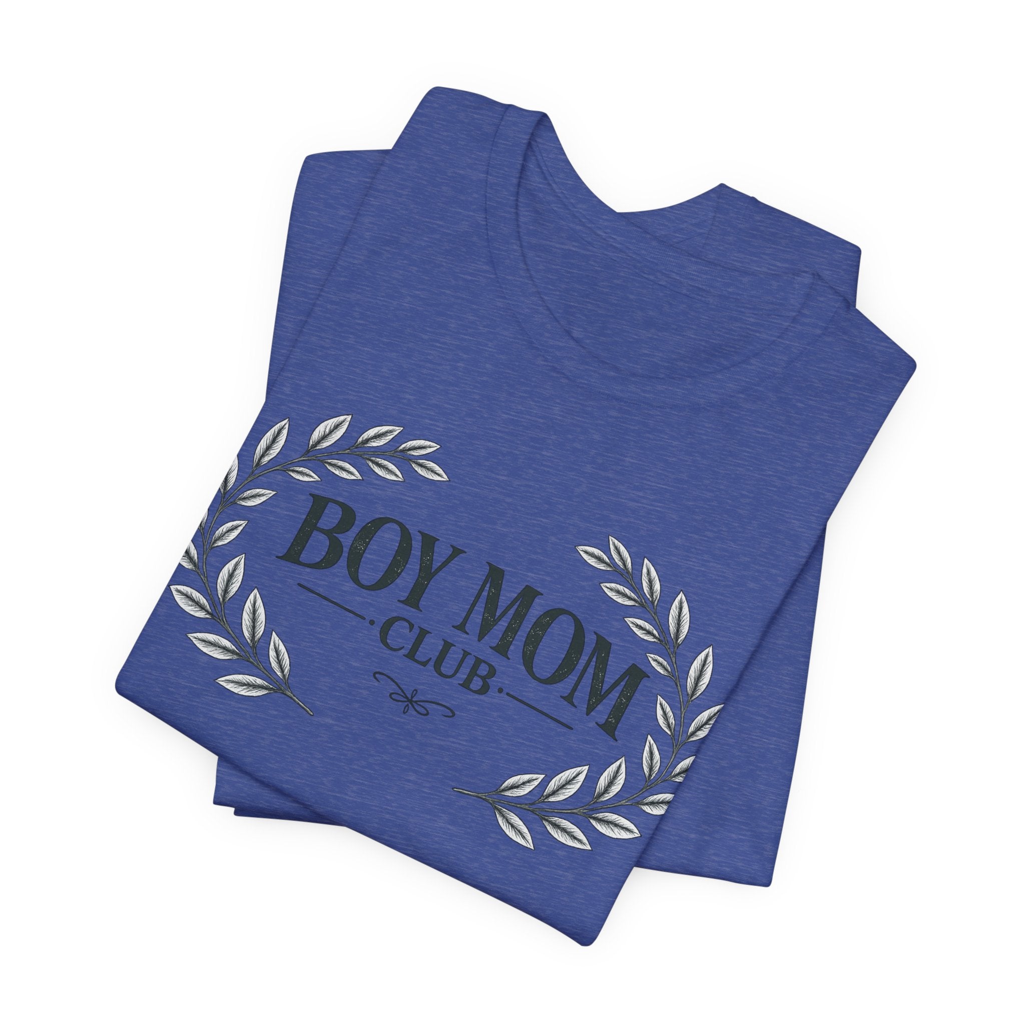 Boy Mom Club T-Shirt – Laurel Wreath Tee for Mothers of Boys
