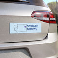 Spokane Strong Car Magnet — Washington State Heart Map Magnetic Bumper Sticker