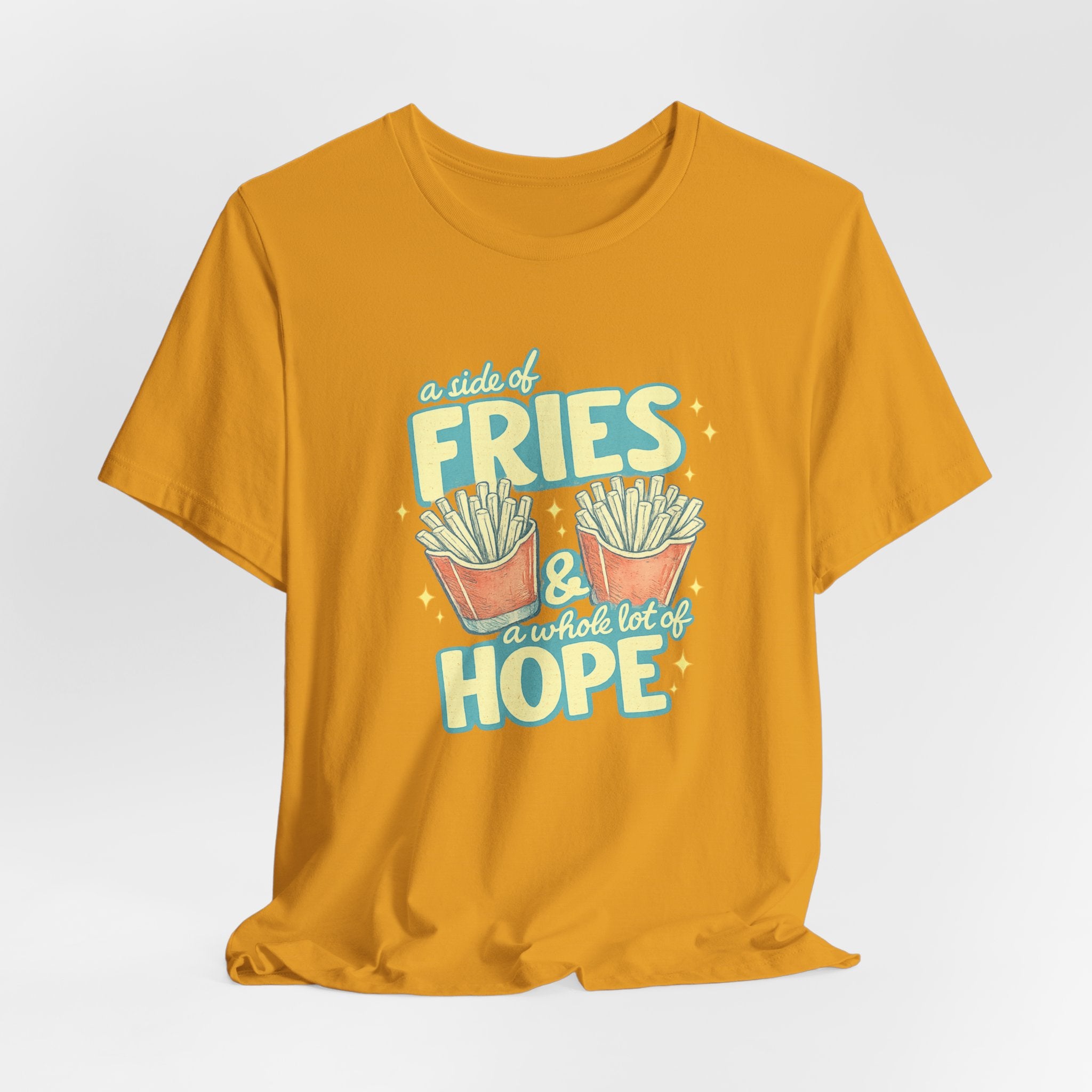 Fries & Hope T-Shirt – Cute Retro Cartoon French Fry Graphic Tee