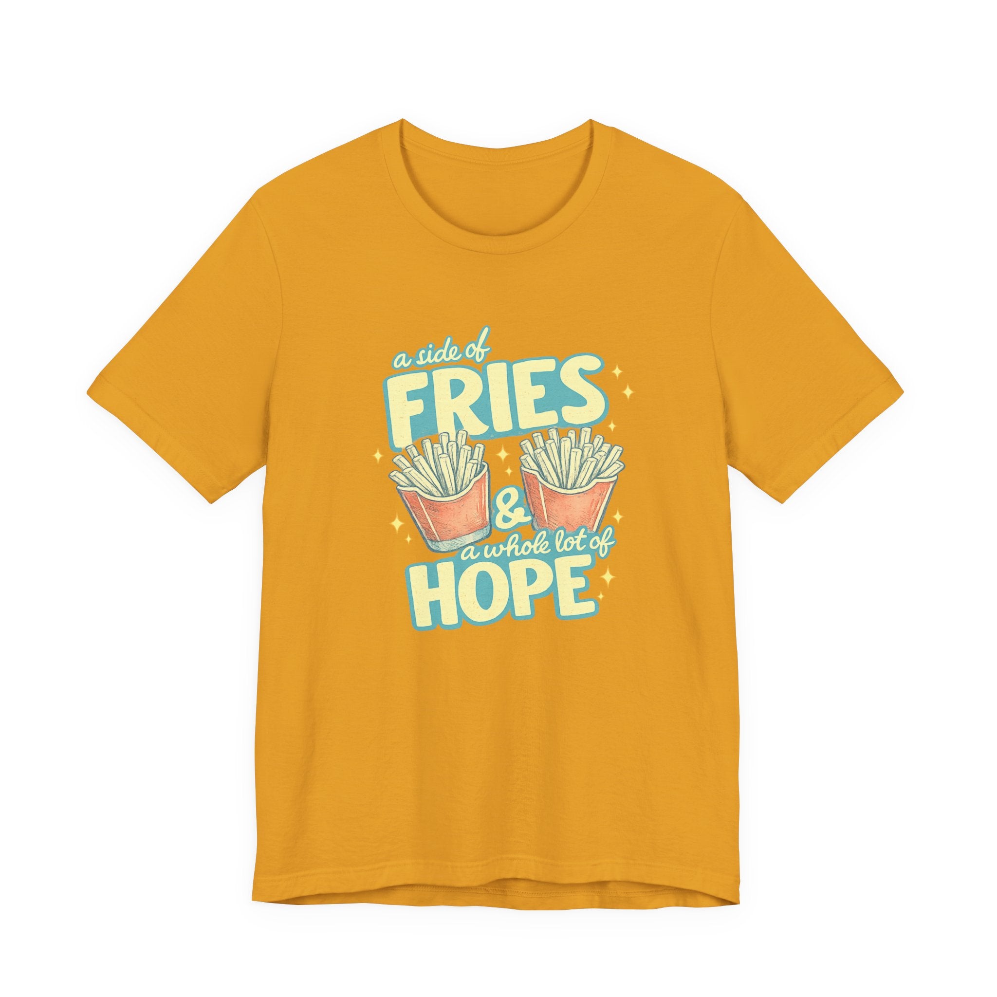 Fries & Hope T-Shirt – Cute Retro Cartoon French Fry Graphic Tee