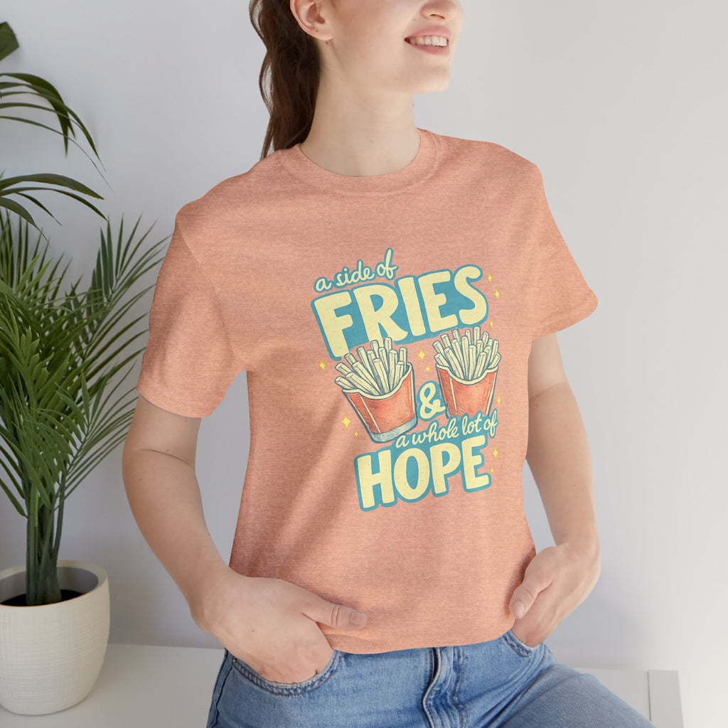 Fries & Hope T-Shirt – Cute Retro Cartoon French Fry Graphic Tee