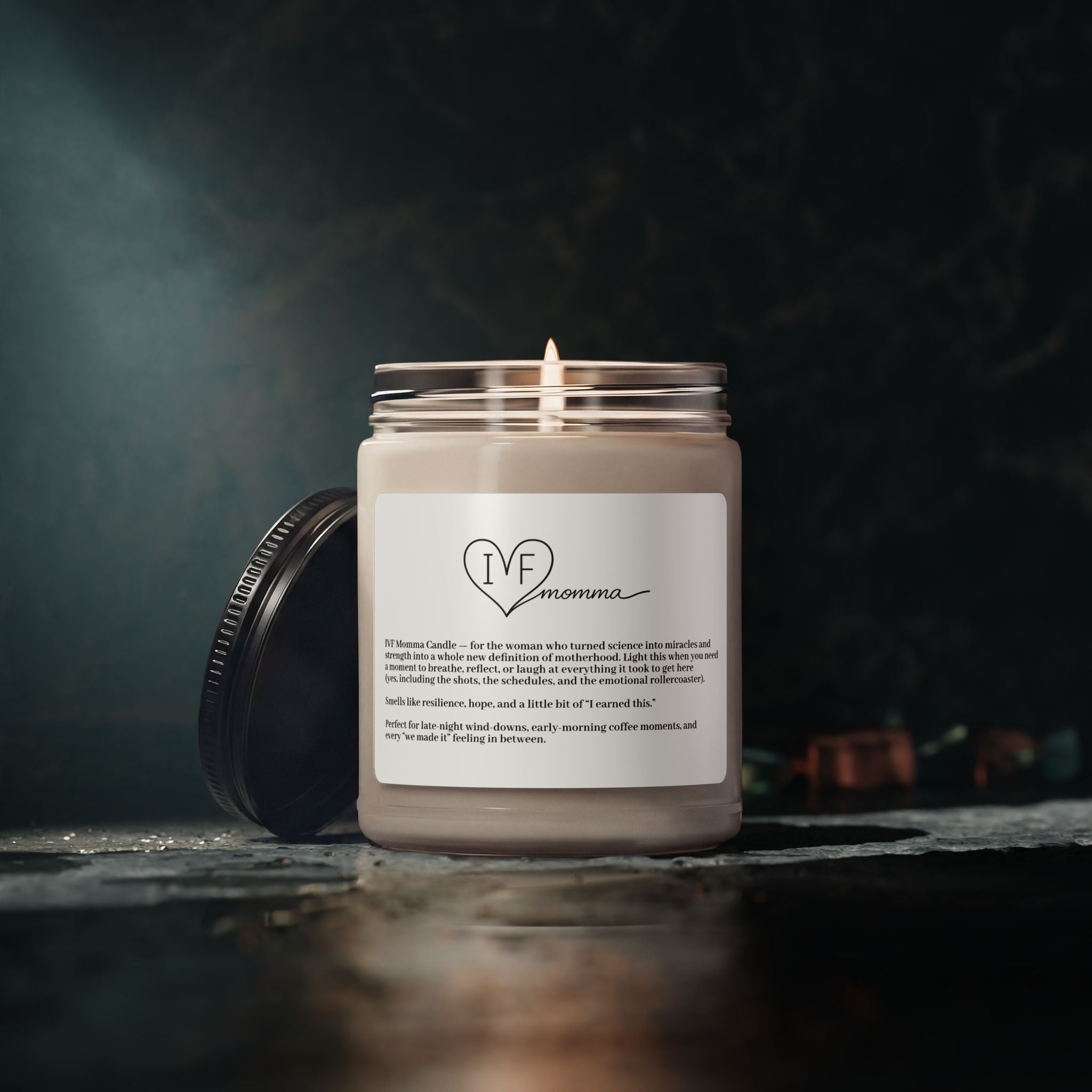 IVF Momma Scented Soy Candle — 9oz Supportive Gift for Fertility Journey