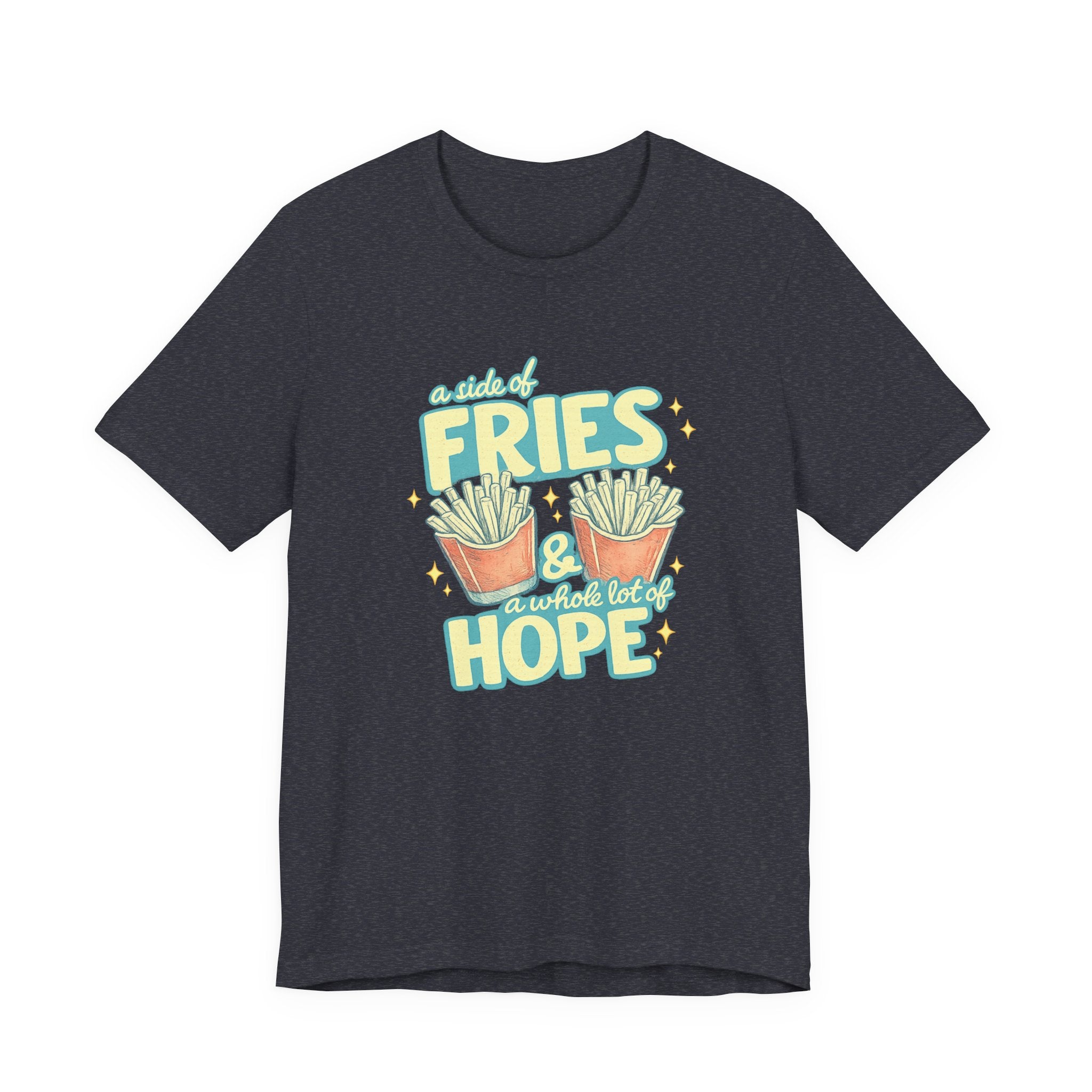 Fries & Hope T-Shirt – Cute Retro Cartoon French Fry Graphic Tee