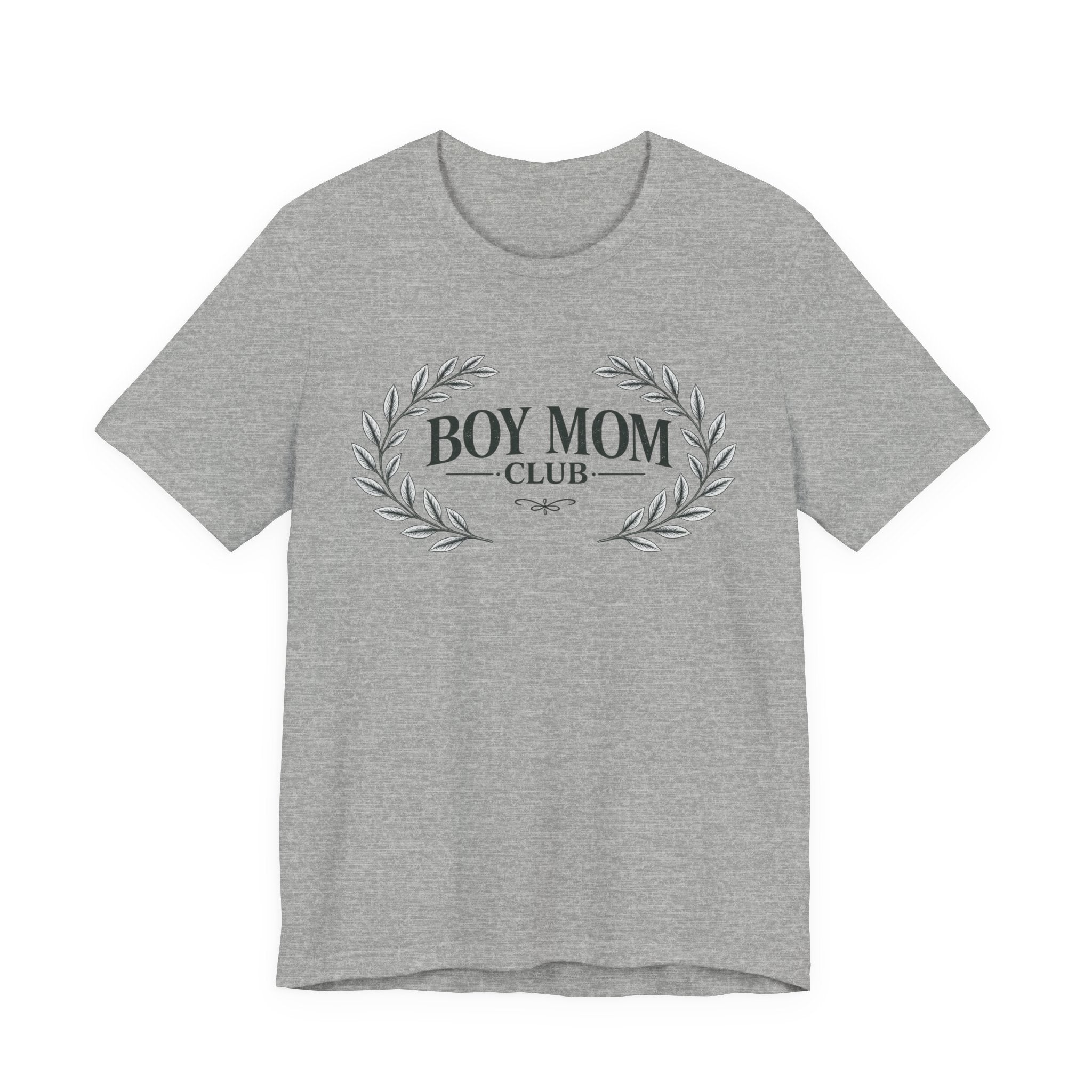 Boy Mom Club T-Shirt – Laurel Wreath Tee for Mothers of Boys