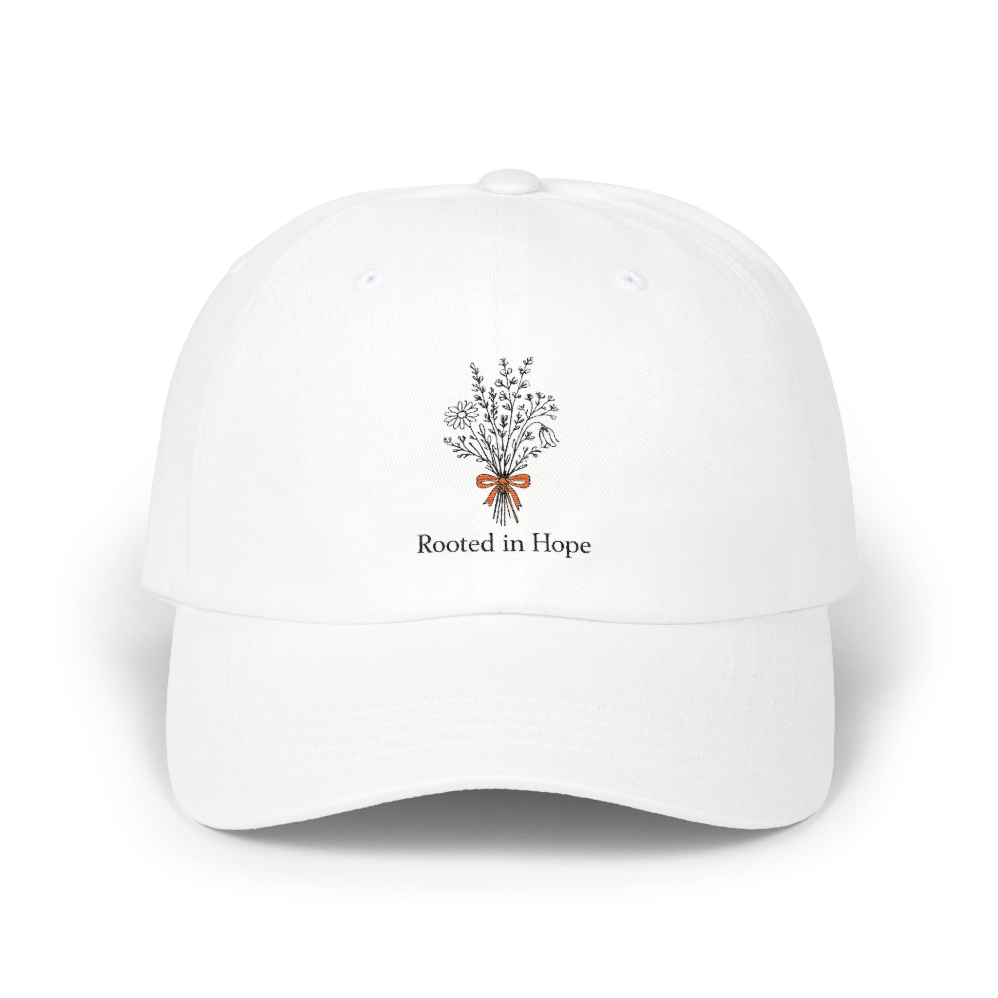 "Rooted in Hope" Floral Tree Embroidered Hat