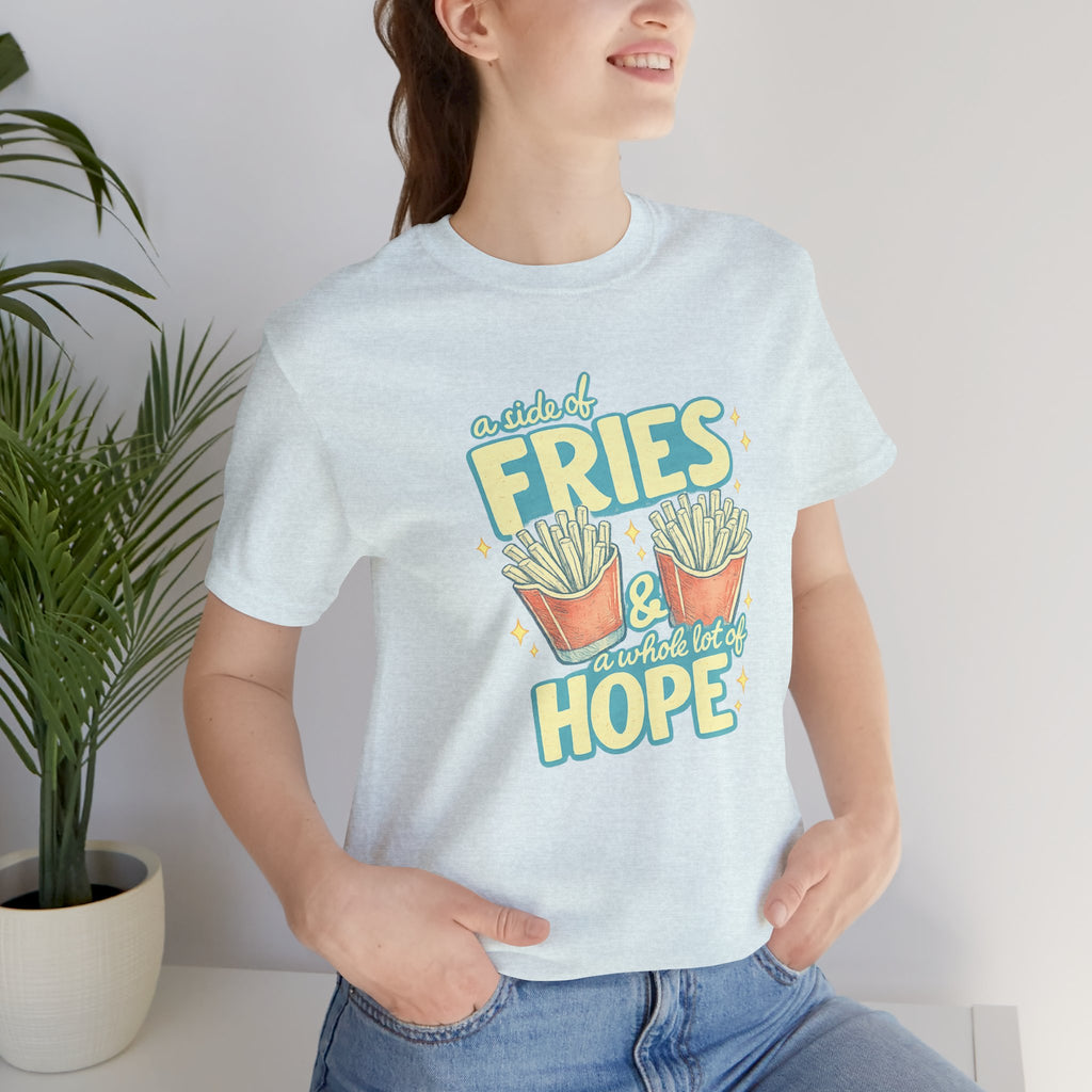 Fries & Hope T-Shirt – Cute Retro Cartoon French Fry Graphic Tee