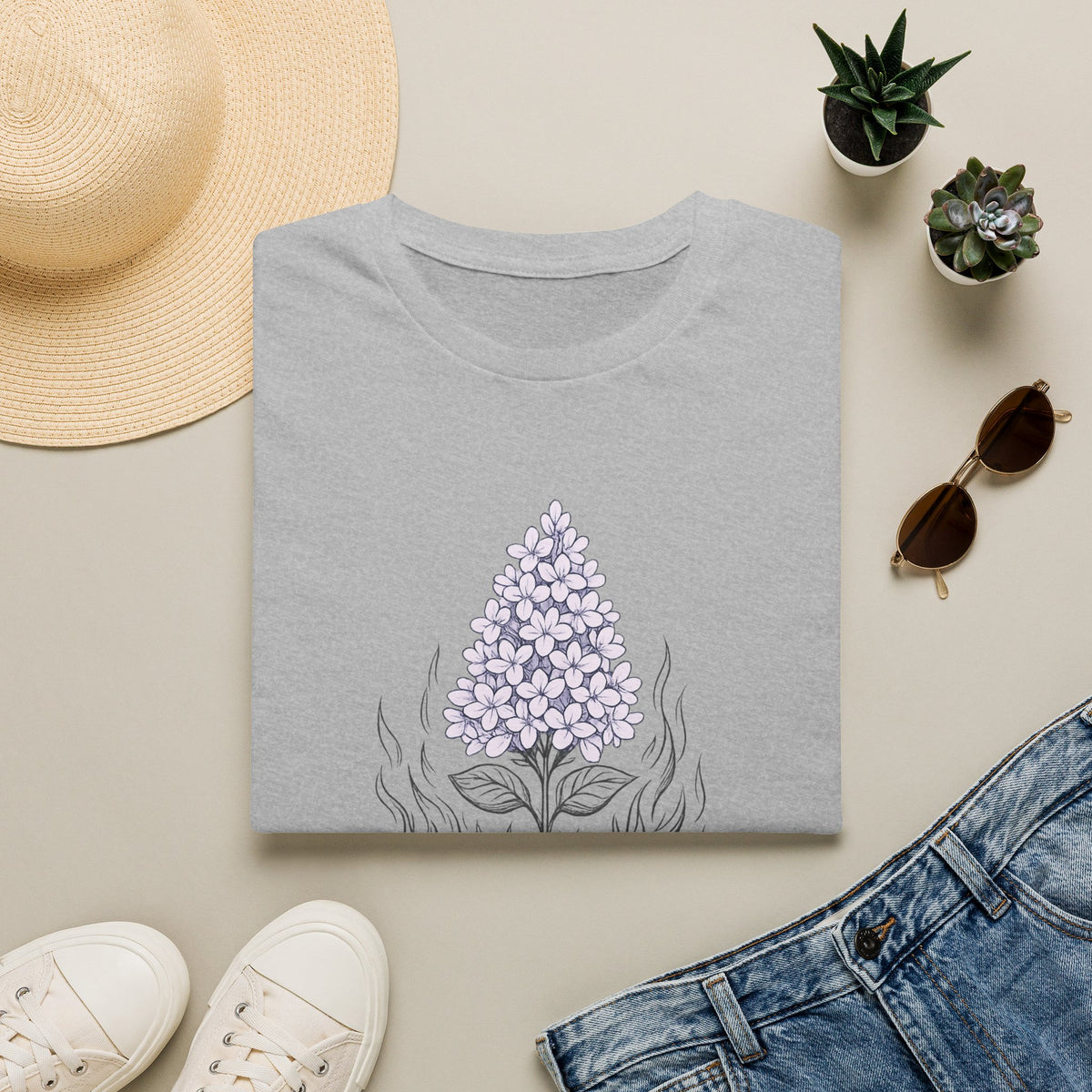 Lilac Bloom T-Shirt — ‘Hope Will Bloom’ Floral Graphic Tee