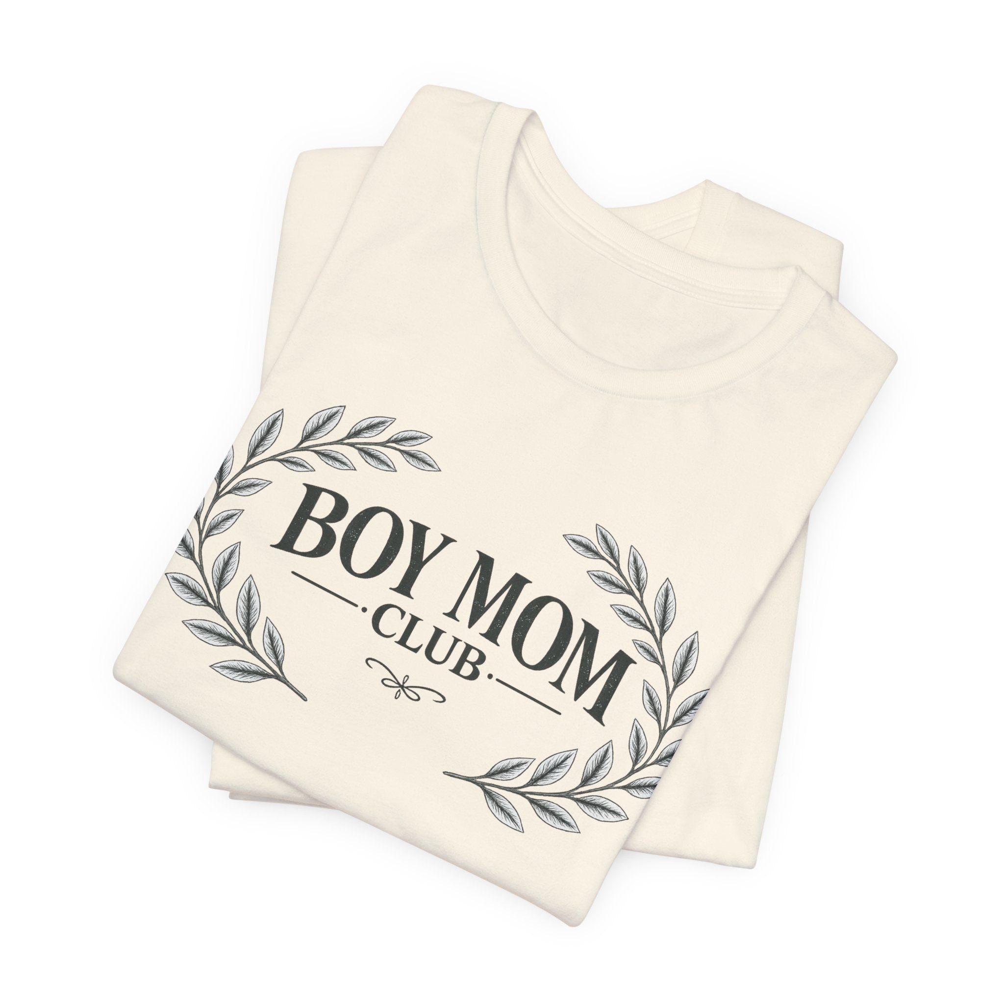 Boy Mom Club T-Shirt – Laurel Wreath Tee for Mothers of Boys