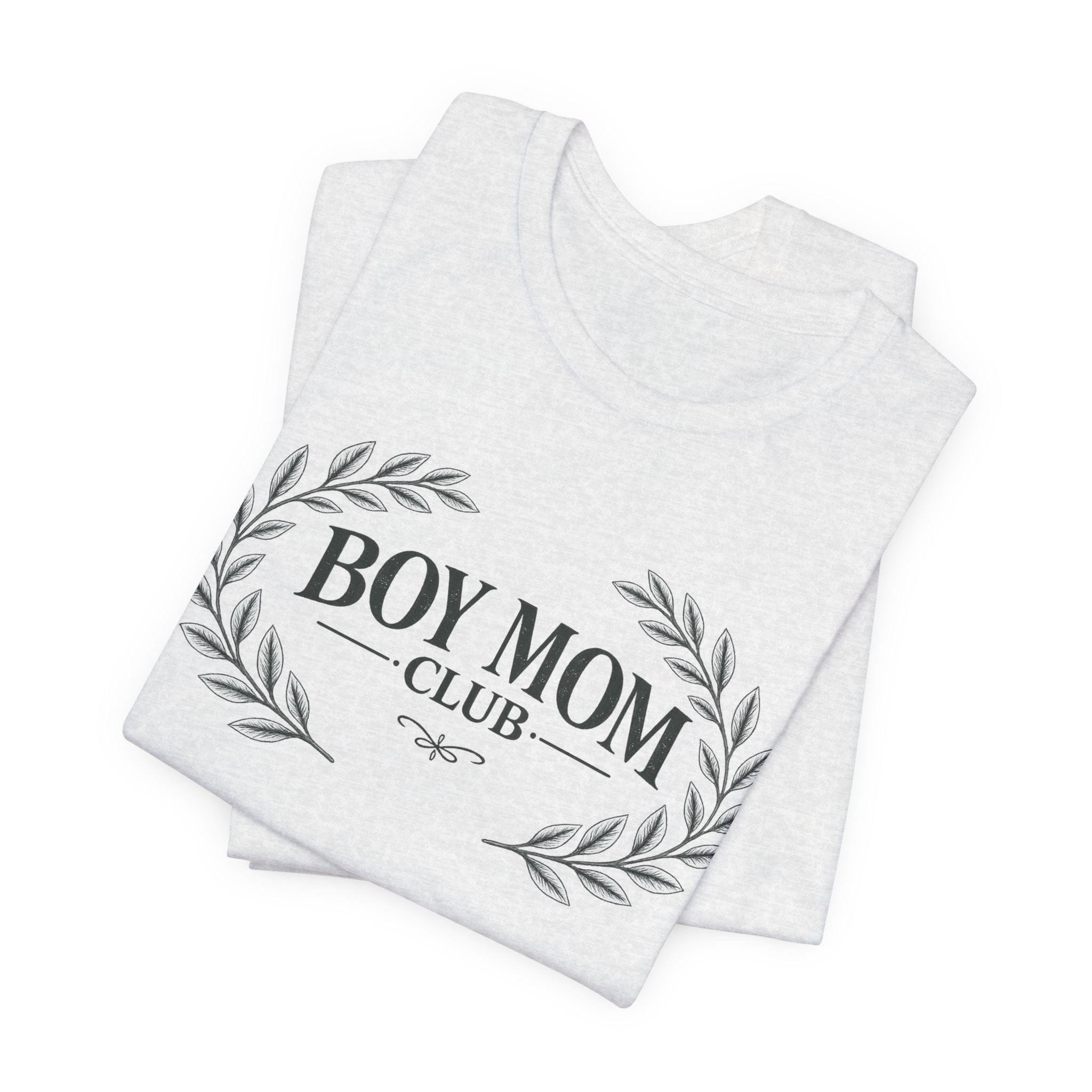 Boy Mom Club T-Shirt – Laurel Wreath Tee for Mothers of Boys