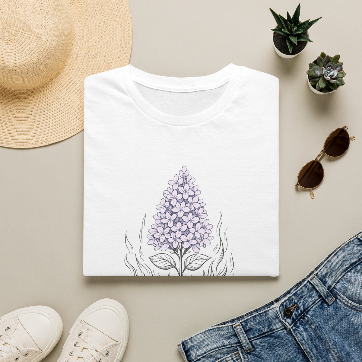 Lilac Bloom T-Shirt — ‘Hope Will Bloom’ Floral Graphic Tee