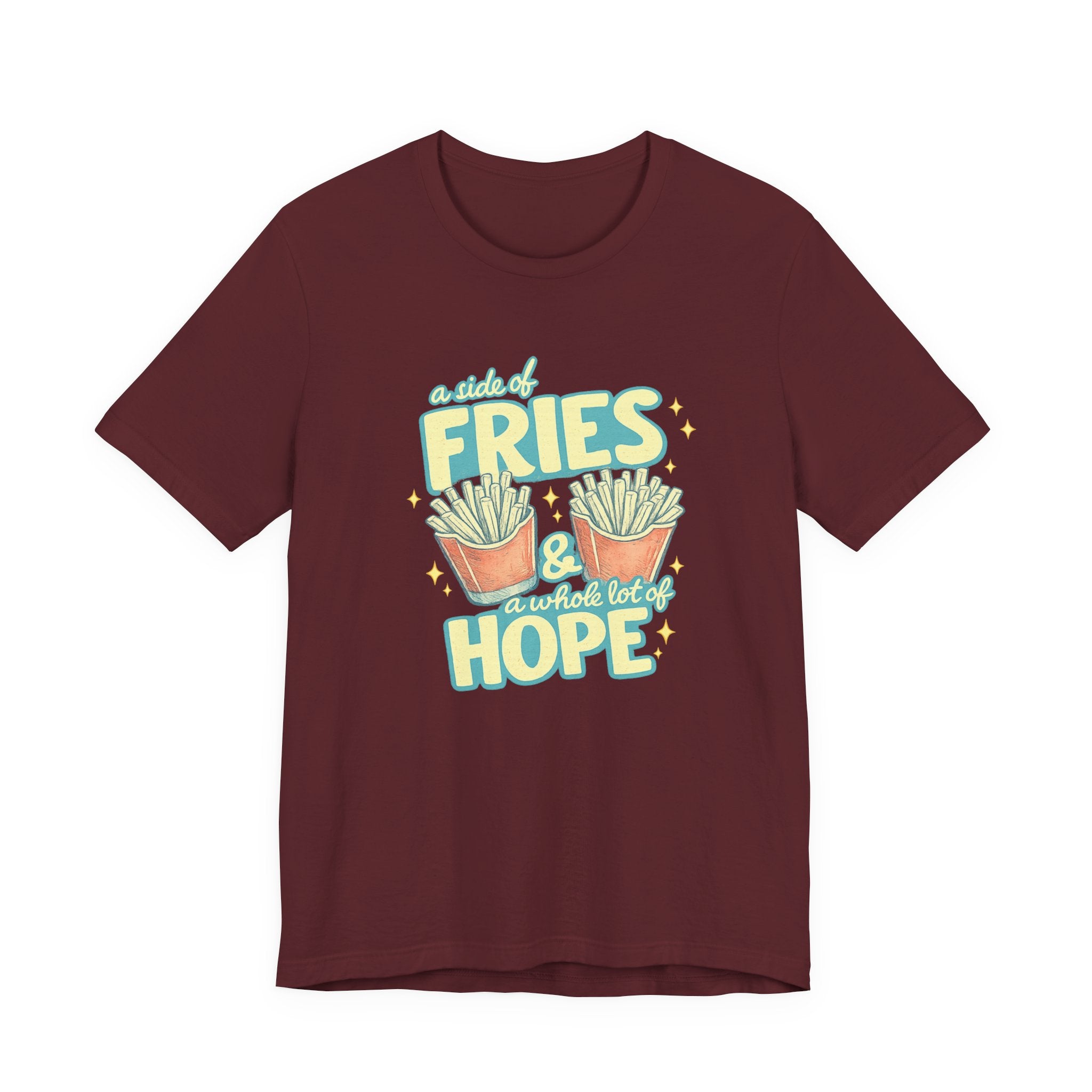Fries & Hope T-Shirt – Cute Retro Cartoon French Fry Graphic Tee