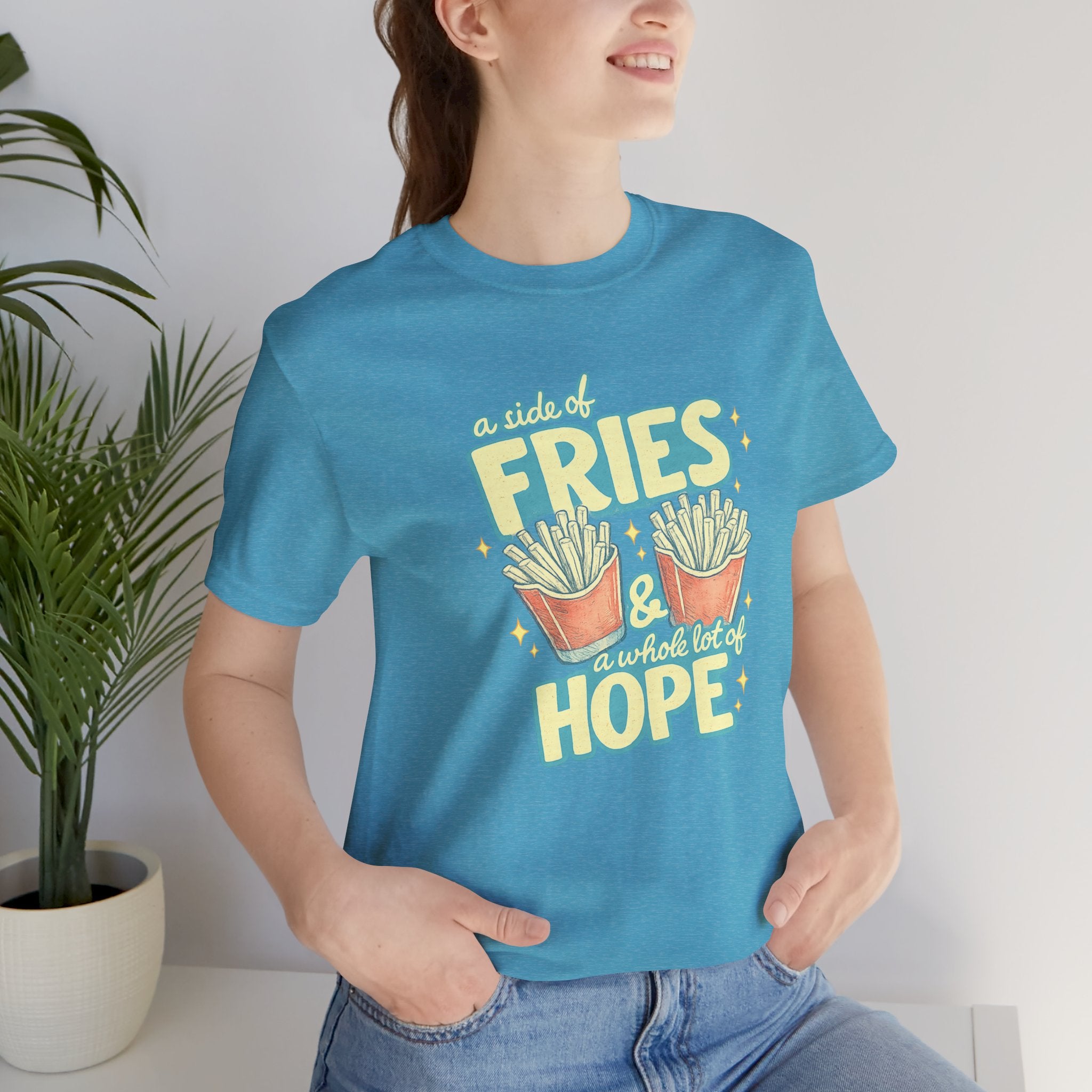 Fries & Hope T-Shirt – Cute Retro Cartoon French Fry Graphic Tee