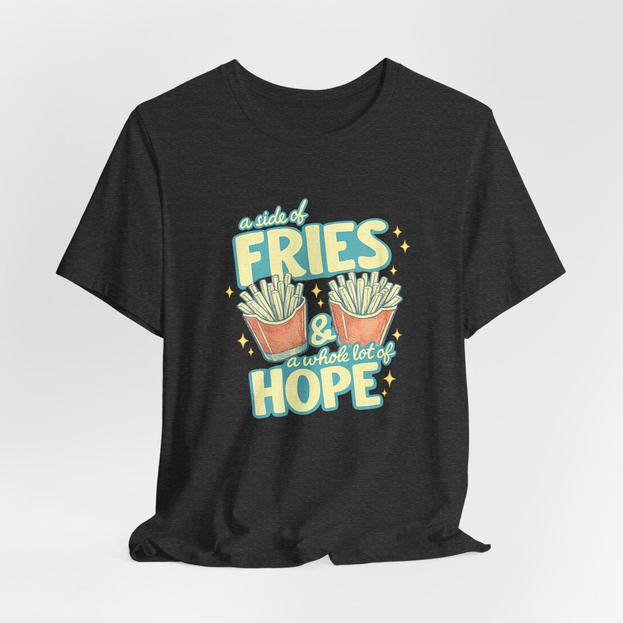 Fries & Hope T-Shirt – Cute Retro Cartoon French Fry Graphic Tee