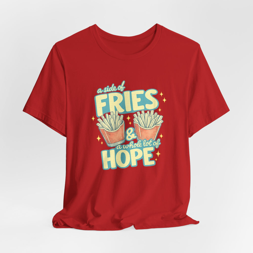Fries & Hope T-Shirt – Cute Retro Cartoon French Fry Graphic Tee