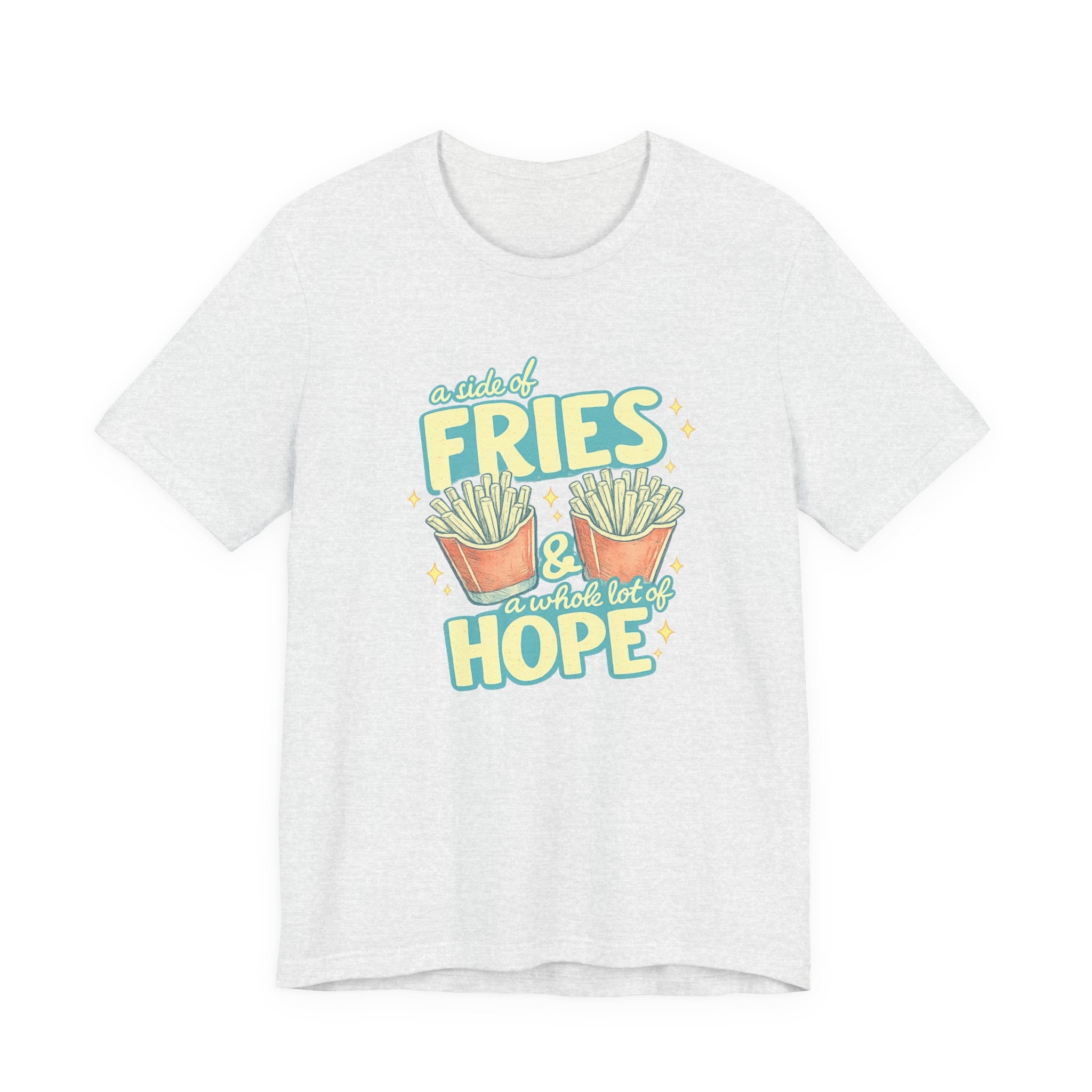 Fries & Hope T-Shirt – Cute Retro Cartoon French Fry Graphic Tee