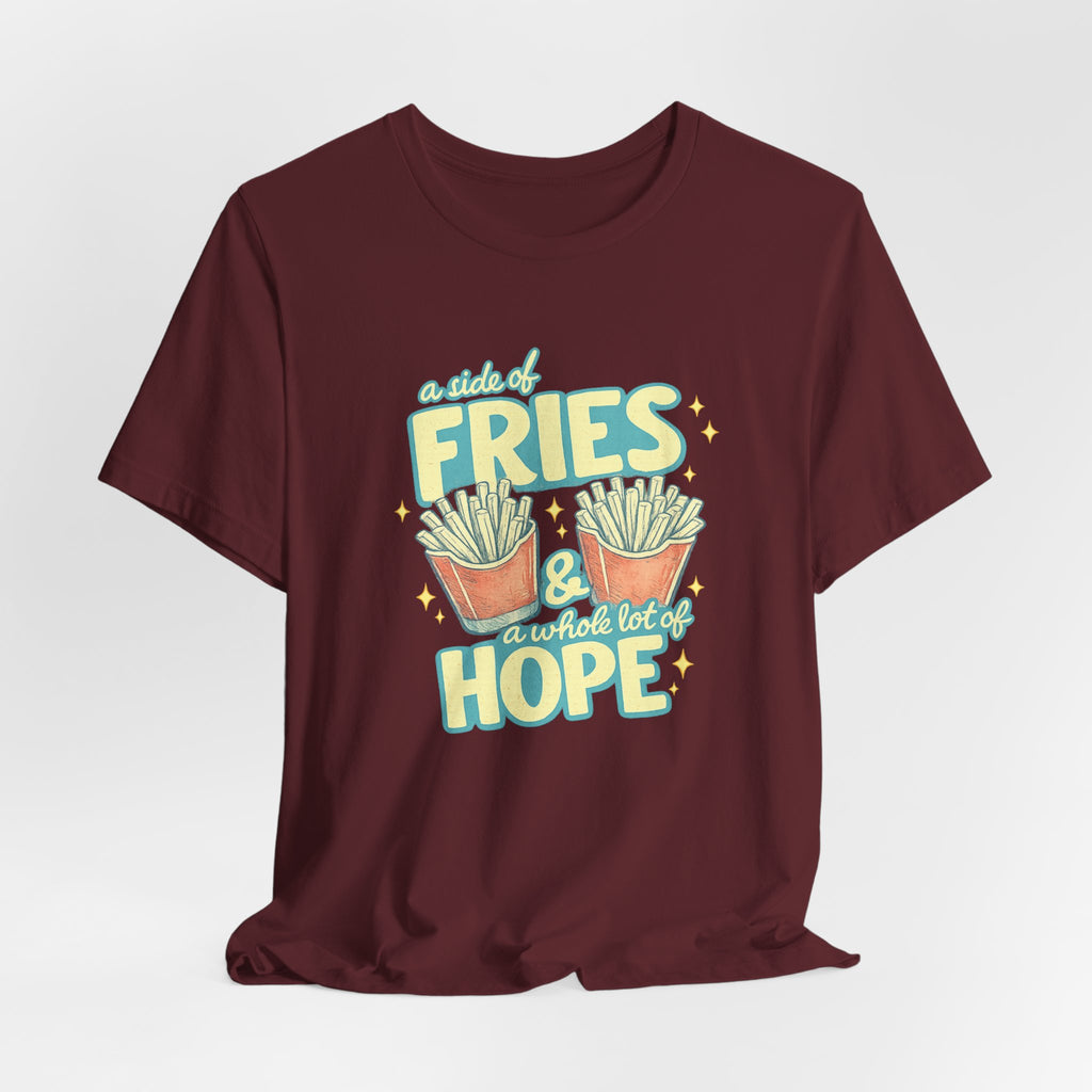 Fries & Hope T-Shirt – Cute Retro Cartoon French Fry Graphic Tee
