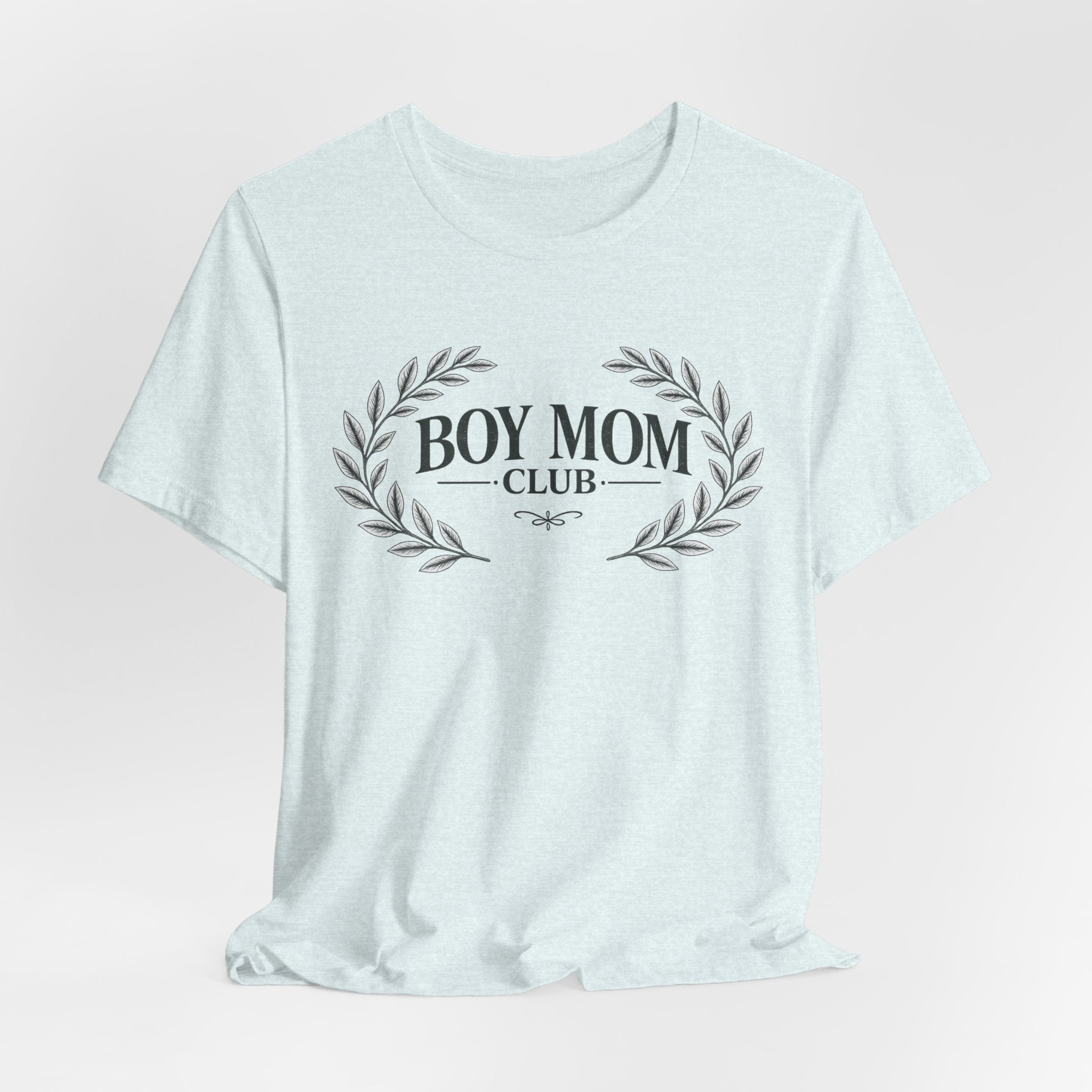 Boy Mom Club T-Shirt – Laurel Wreath Tee for Mothers of Boys