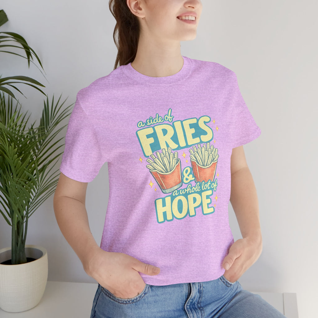 Fries & Hope T-Shirt – Cute Retro Cartoon French Fry Graphic Tee