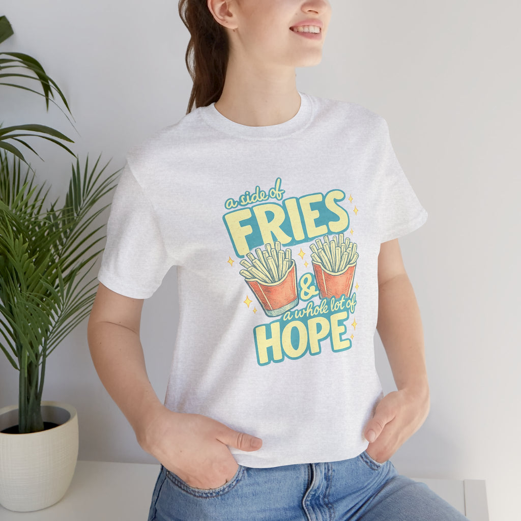 Fries & Hope T-Shirt – Cute Retro Cartoon French Fry Graphic Tee