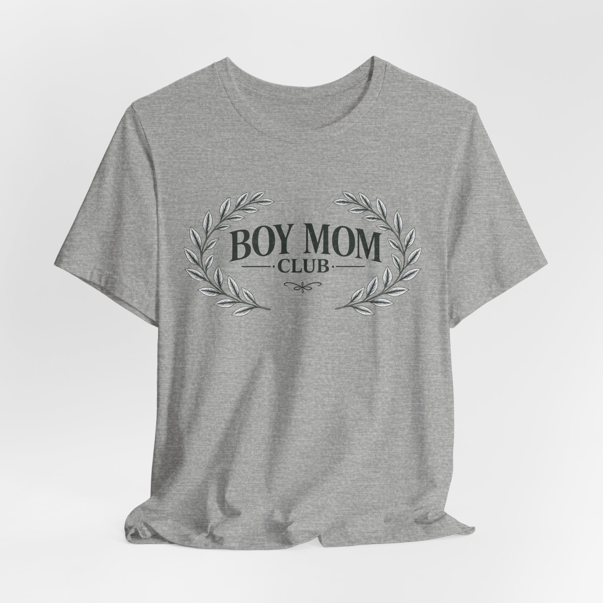 Boy Mom Club T-Shirt – Laurel Wreath Tee for Mothers of Boys