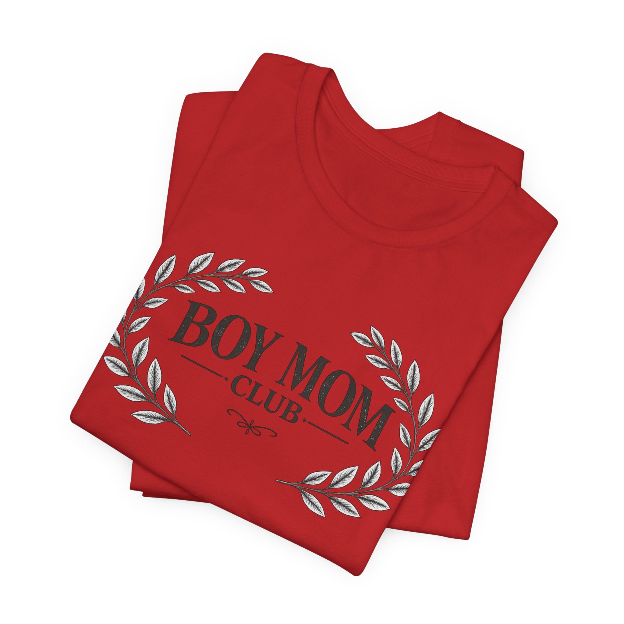 Boy Mom Club T-Shirt – Laurel Wreath Tee for Mothers of Boys
