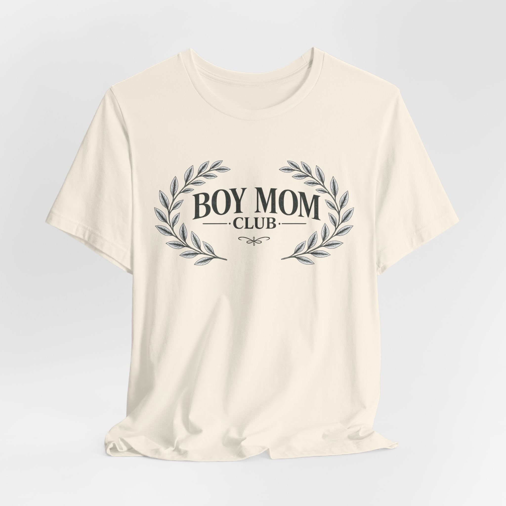 Boy Mom Club T-Shirt – Laurel Wreath Tee for Mothers of Boys