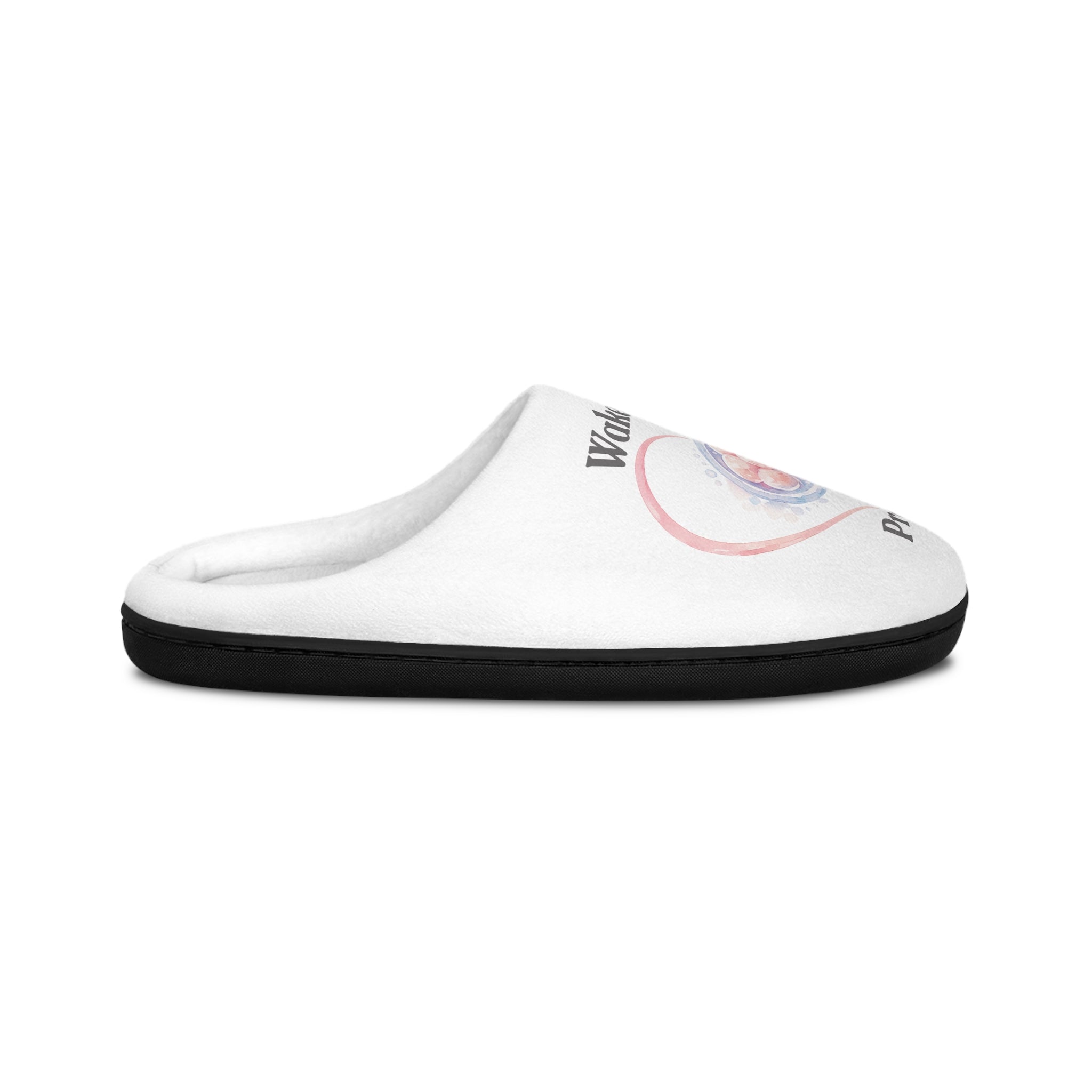 Women's Slippers - 'Wake and Pray, It's Transfer Day' IVF embryo Heart slippers