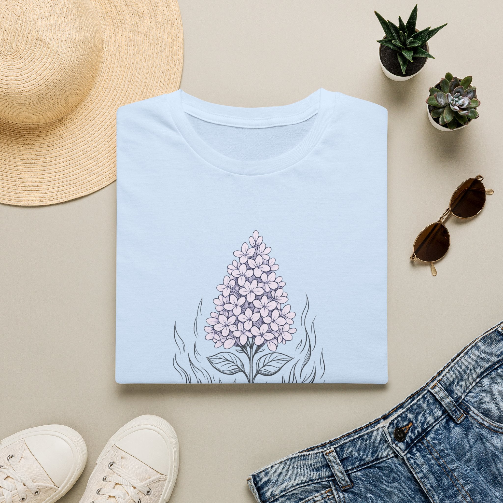 Lilac Bloom T-Shirt — ‘Hope Will Bloom’ Floral Graphic Tee