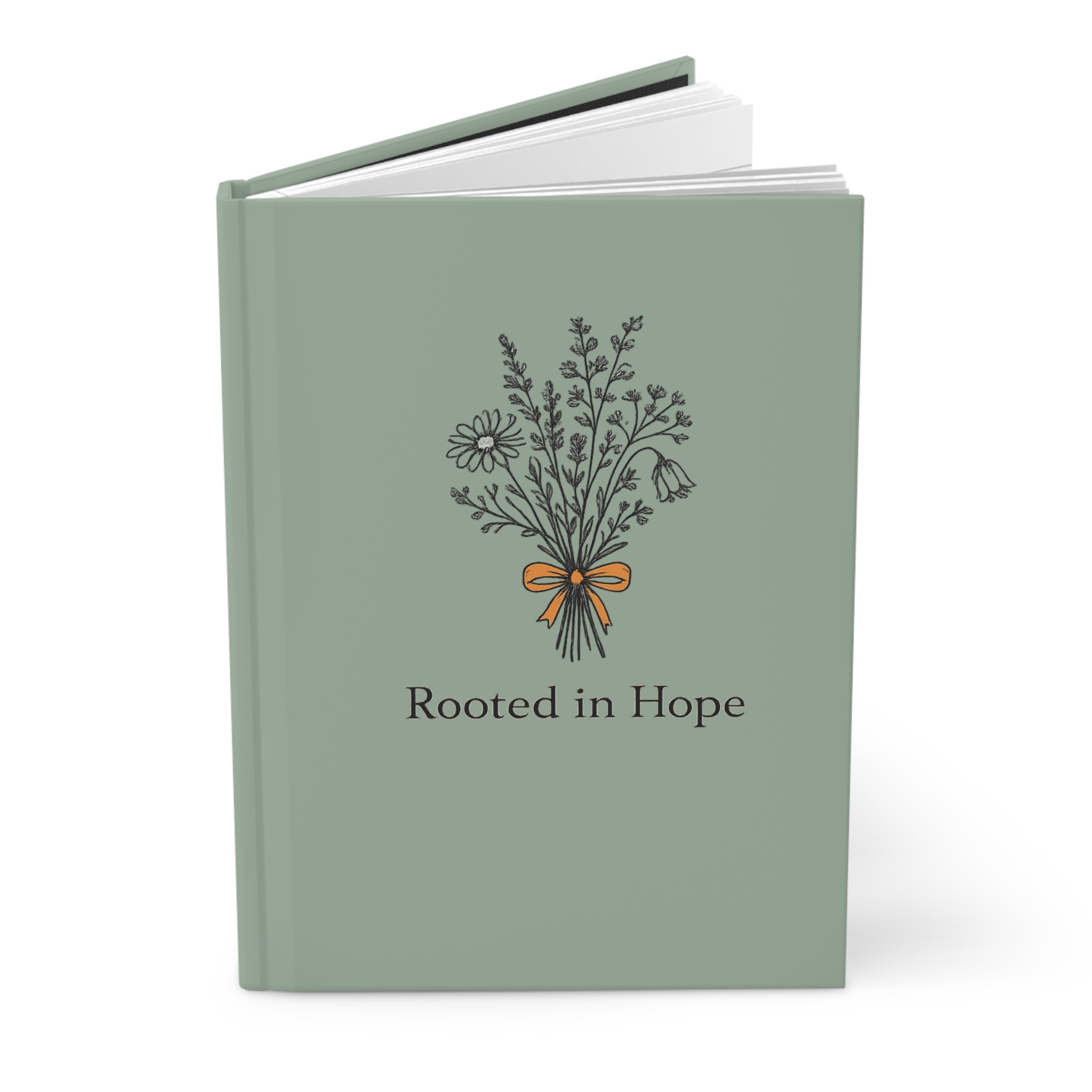 Rooted in Hope Hardcover Journal — a notebook for blooming on your own timeline
