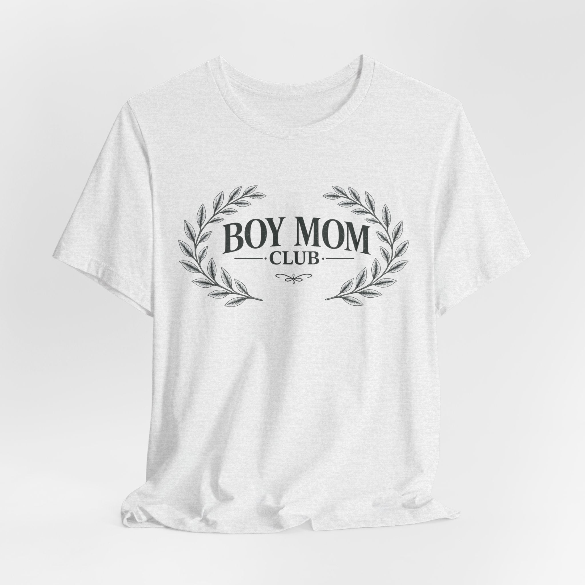 Boy Mom Club T-Shirt – Laurel Wreath Tee for Mothers of Boys
