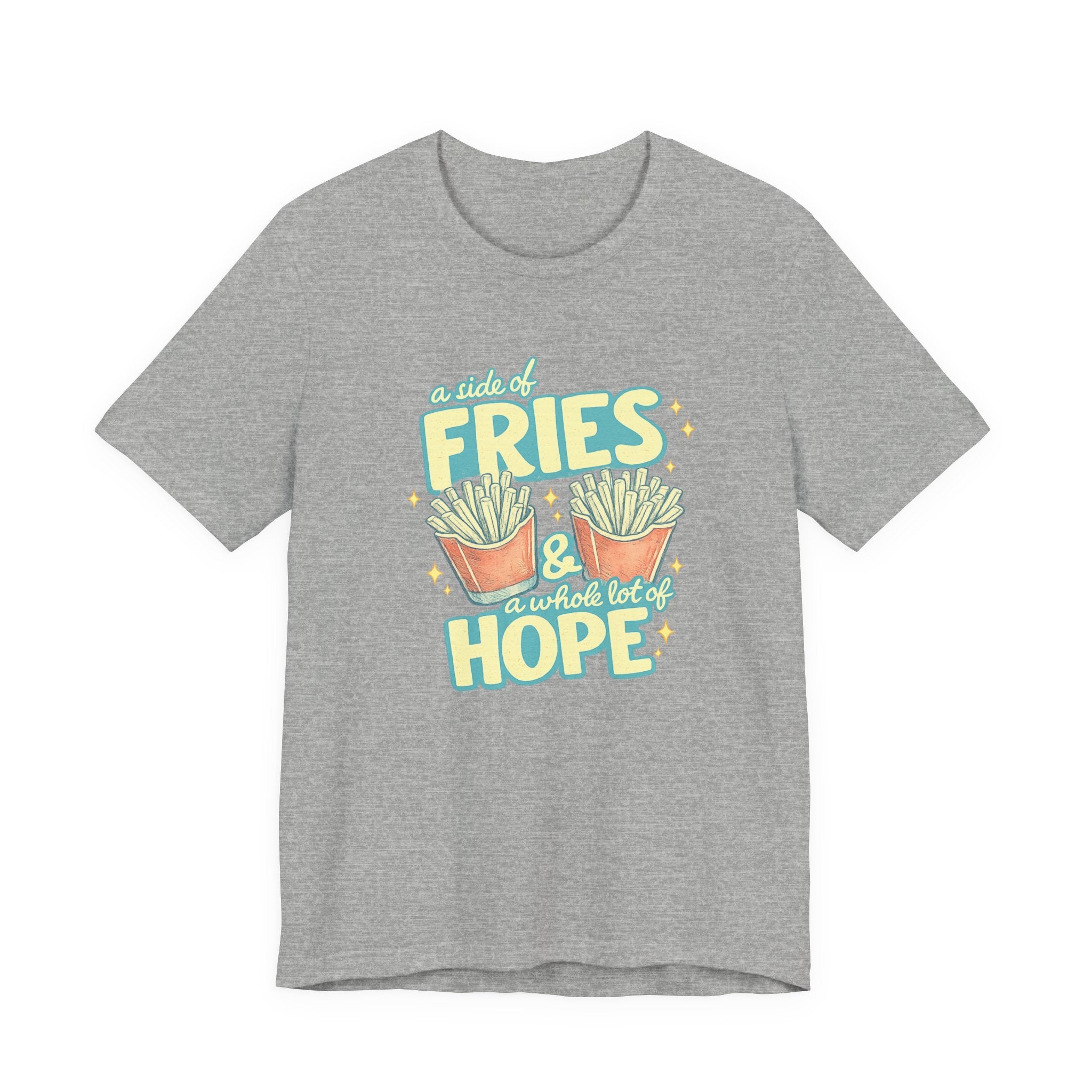 Fries & Hope T-Shirt – Cute Retro Cartoon French Fry Graphic Tee