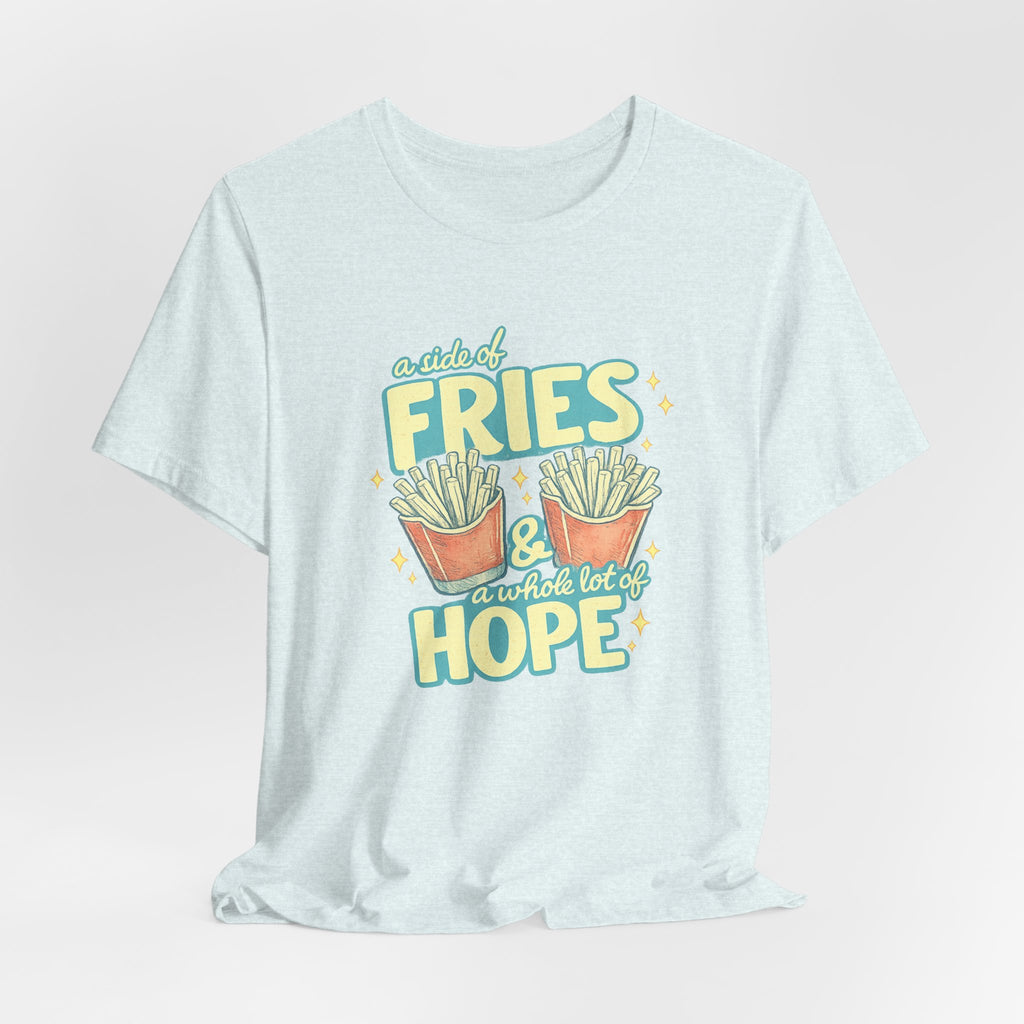 Fries & Hope T-Shirt – Cute Retro Cartoon French Fry Graphic Tee