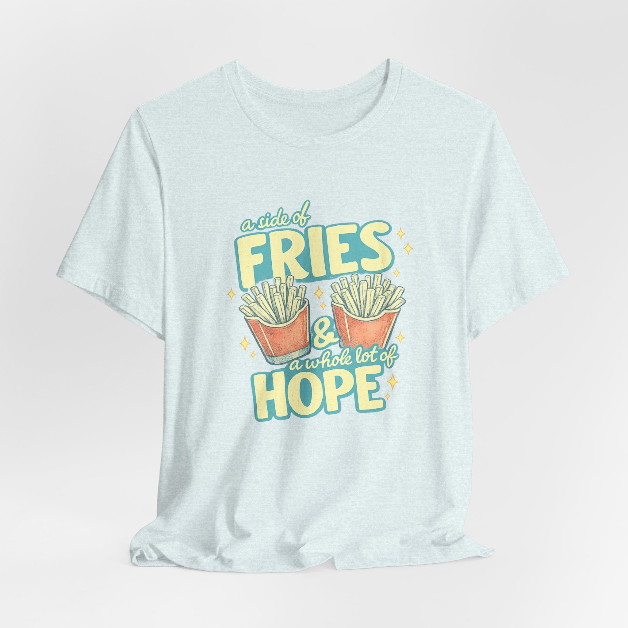 Fries & Hope T-Shirt – Cute Retro Cartoon French Fry Graphic Tee