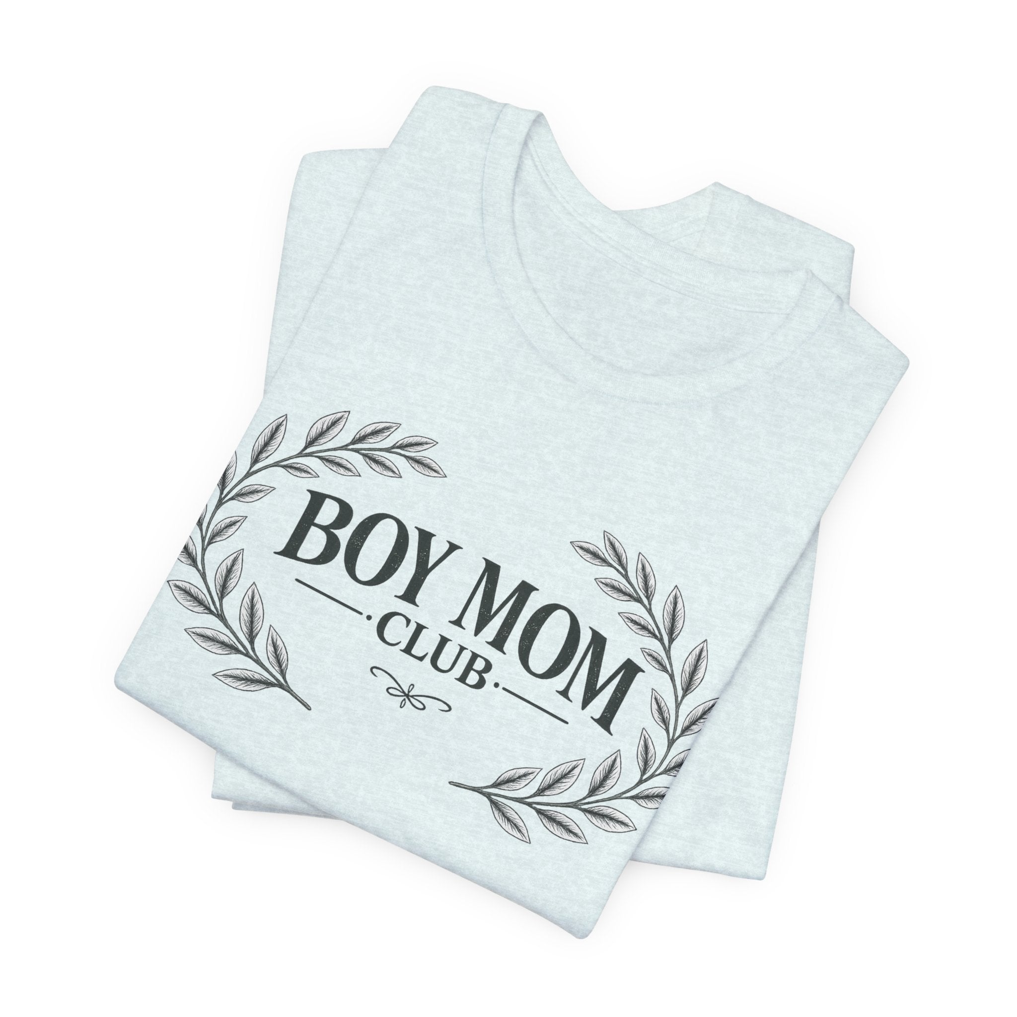 Boy Mom Club T-Shirt – Laurel Wreath Tee for Mothers of Boys