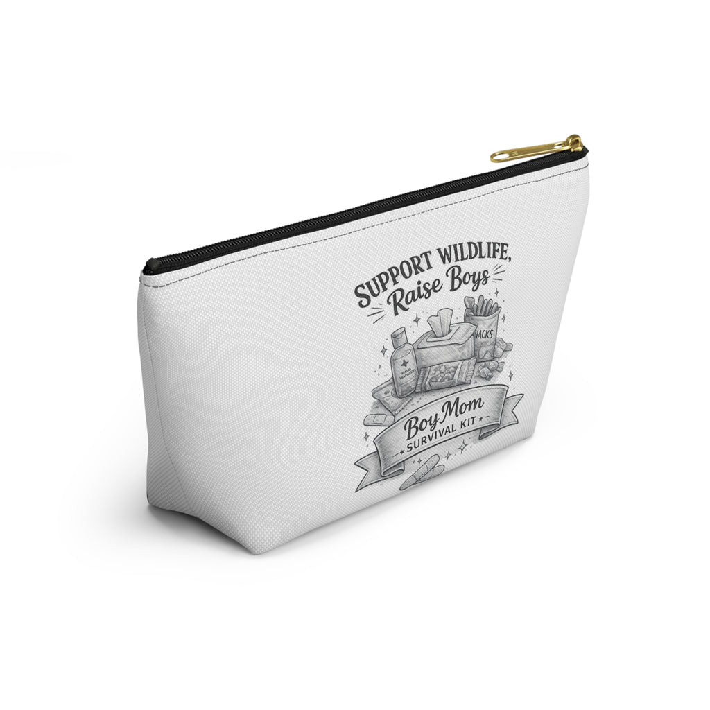 Accessory Pouch — "Support Wildlife, Raise Boys" Boy Mom Survival Kit
