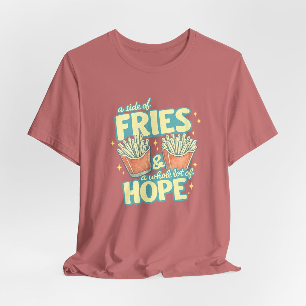 Fries & Hope T-Shirt – Cute Retro Cartoon French Fry Graphic Tee