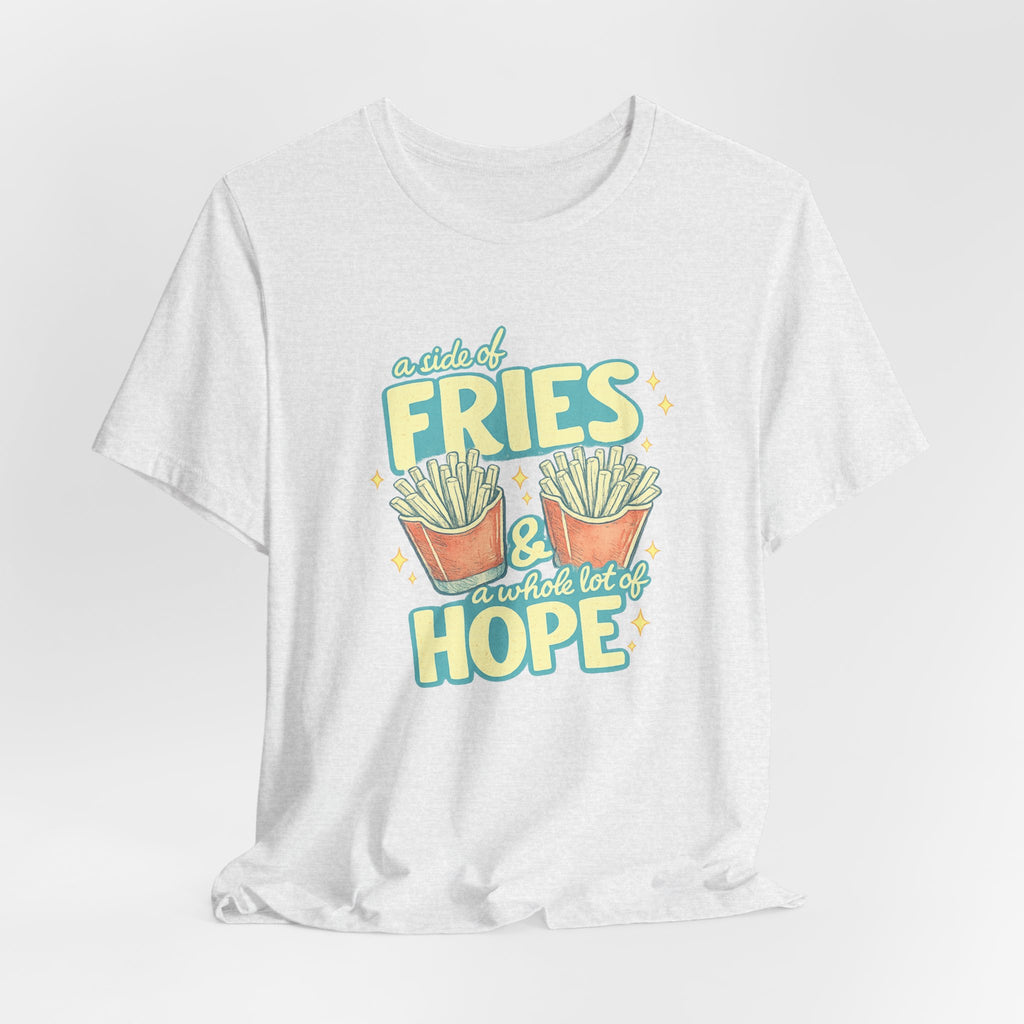 Fries & Hope T-Shirt – Cute Retro Cartoon French Fry Graphic Tee