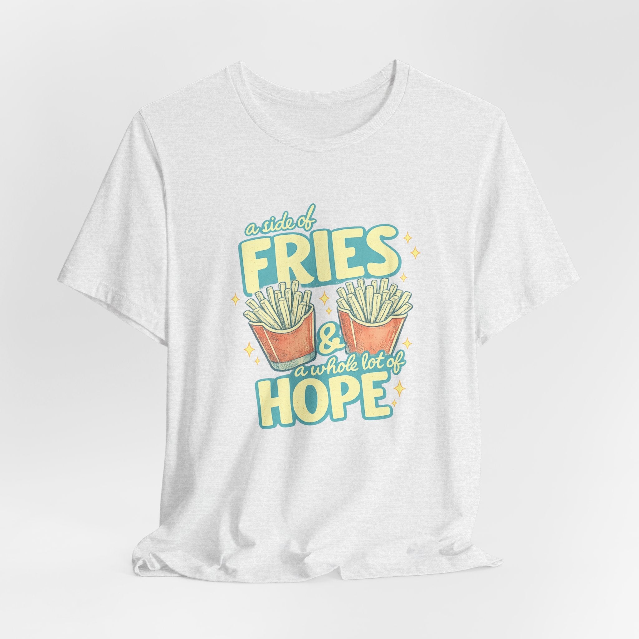 Fries & Hope T-Shirt – Cute Retro Cartoon French Fry Graphic Tee