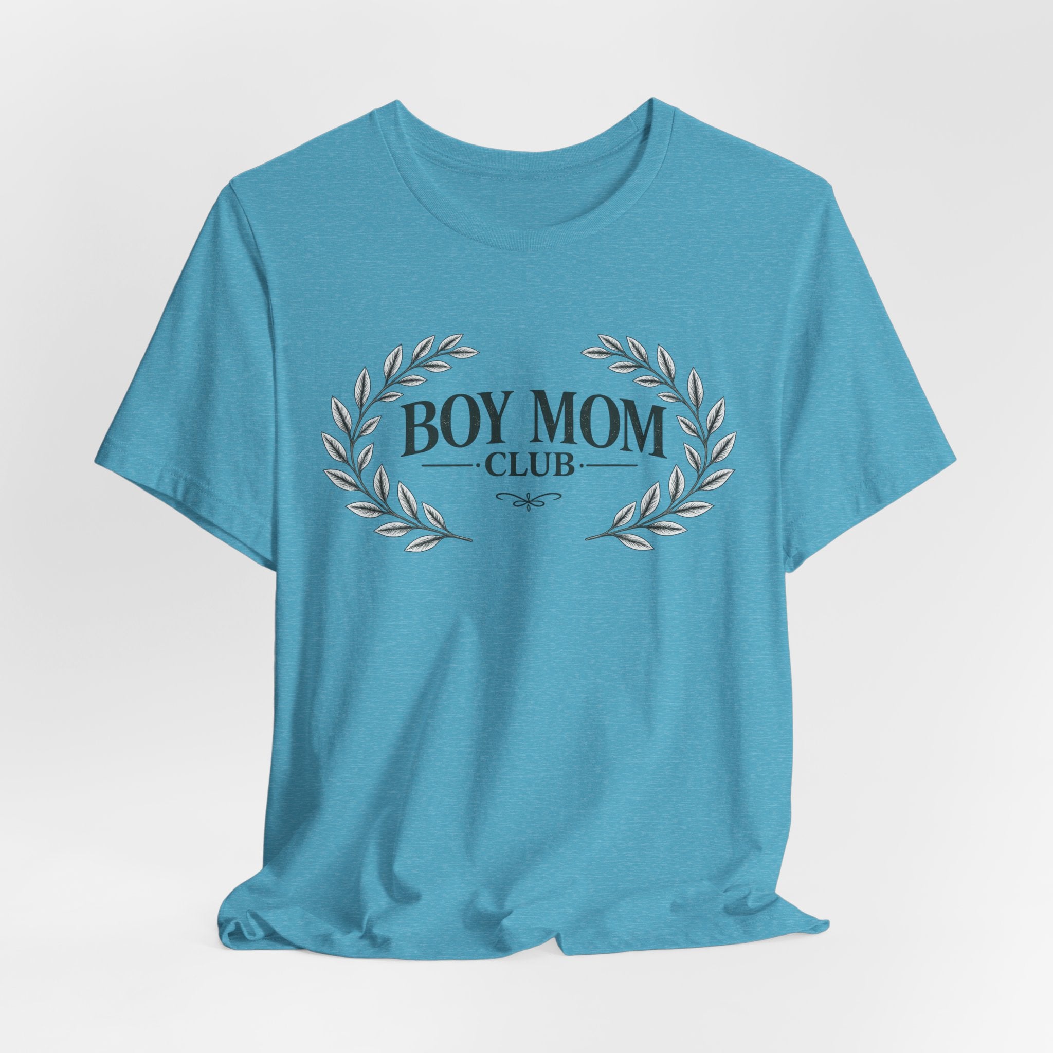 Boy Mom Club T-Shirt – Laurel Wreath Tee for Mothers of Boys