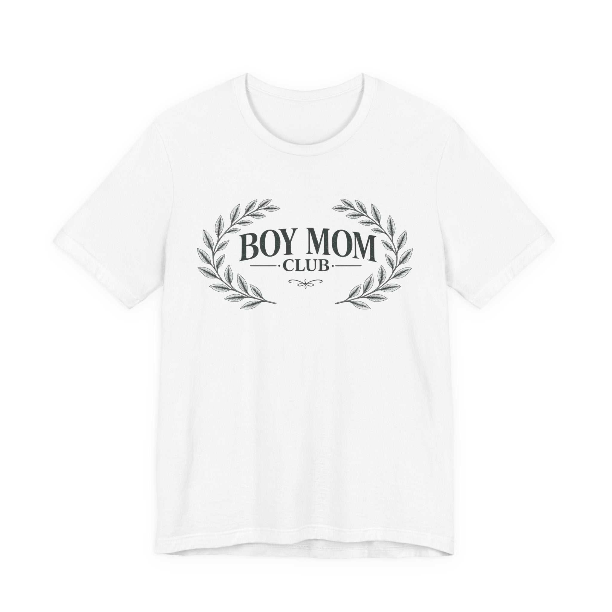 Boy Mom Club T-Shirt – Laurel Wreath Tee for Mothers of Boys