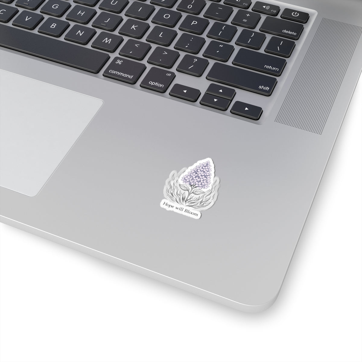 Hope Will Bloom Lilac Flower Sticker - Inspirational Kiss-Cut Vinyl