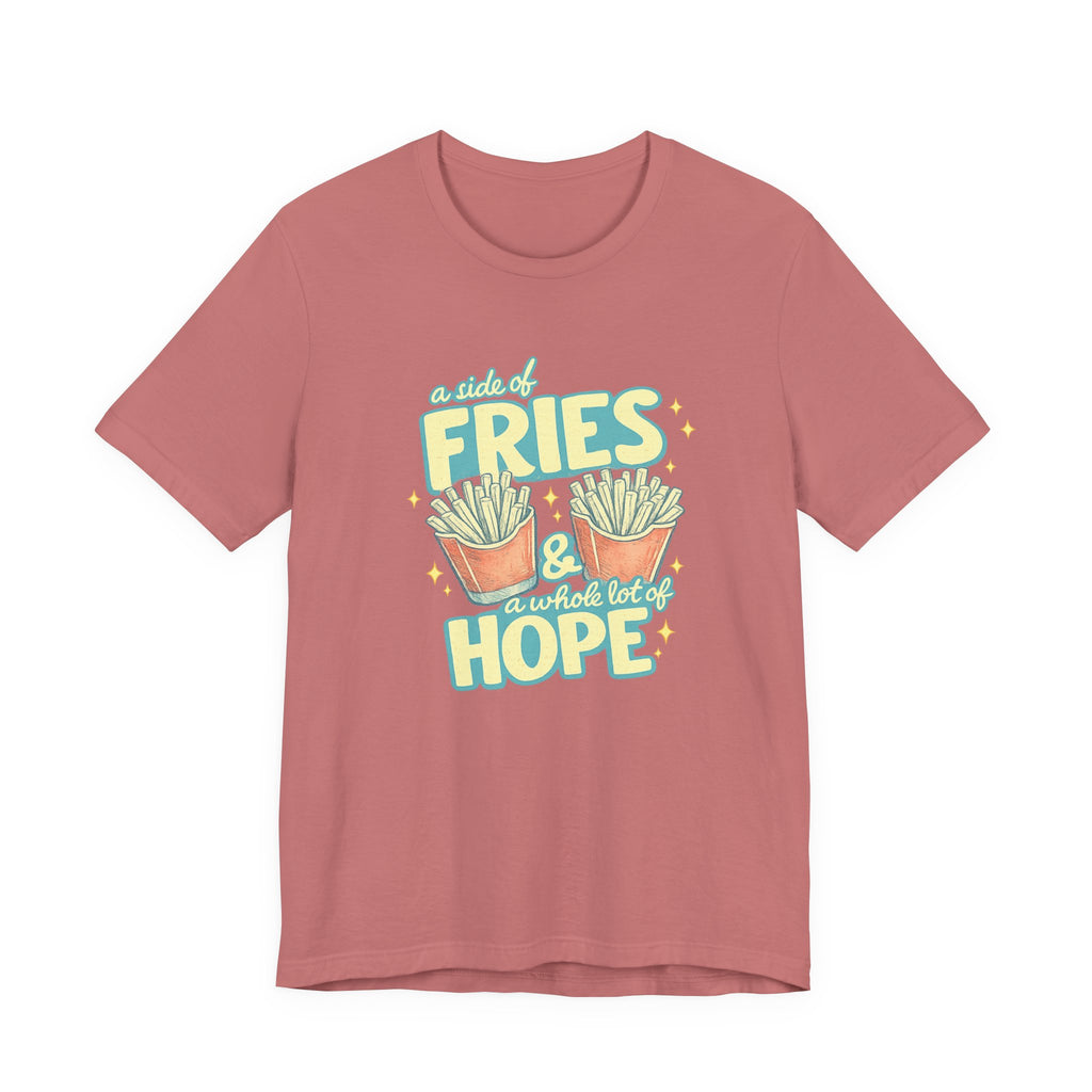 Fries & Hope T-Shirt – Cute Retro Cartoon French Fry Graphic Tee