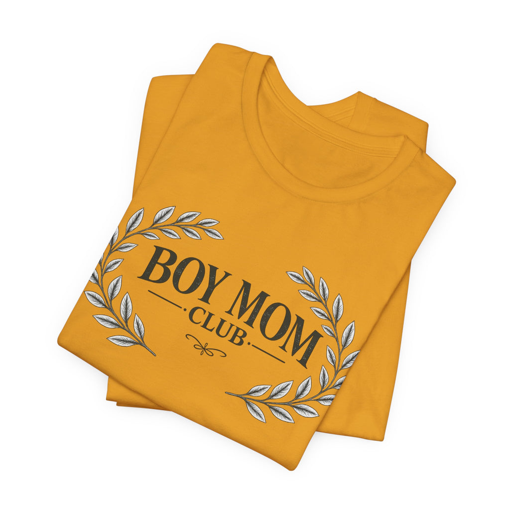 Boy Mom Club T-Shirt – Laurel Wreath Tee for Mothers of Boys